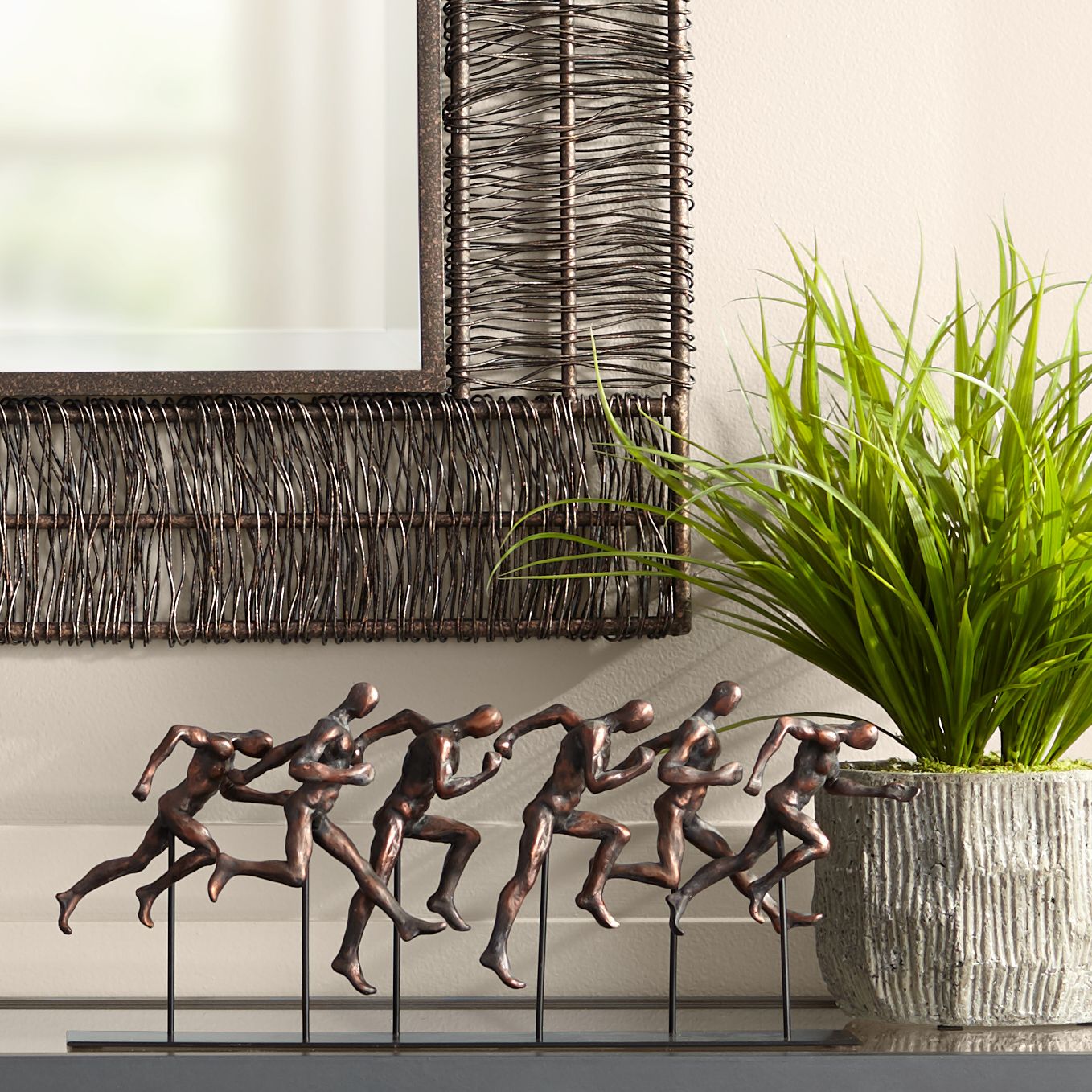 Marathon 17 3/4" Wide Metal Sculpture