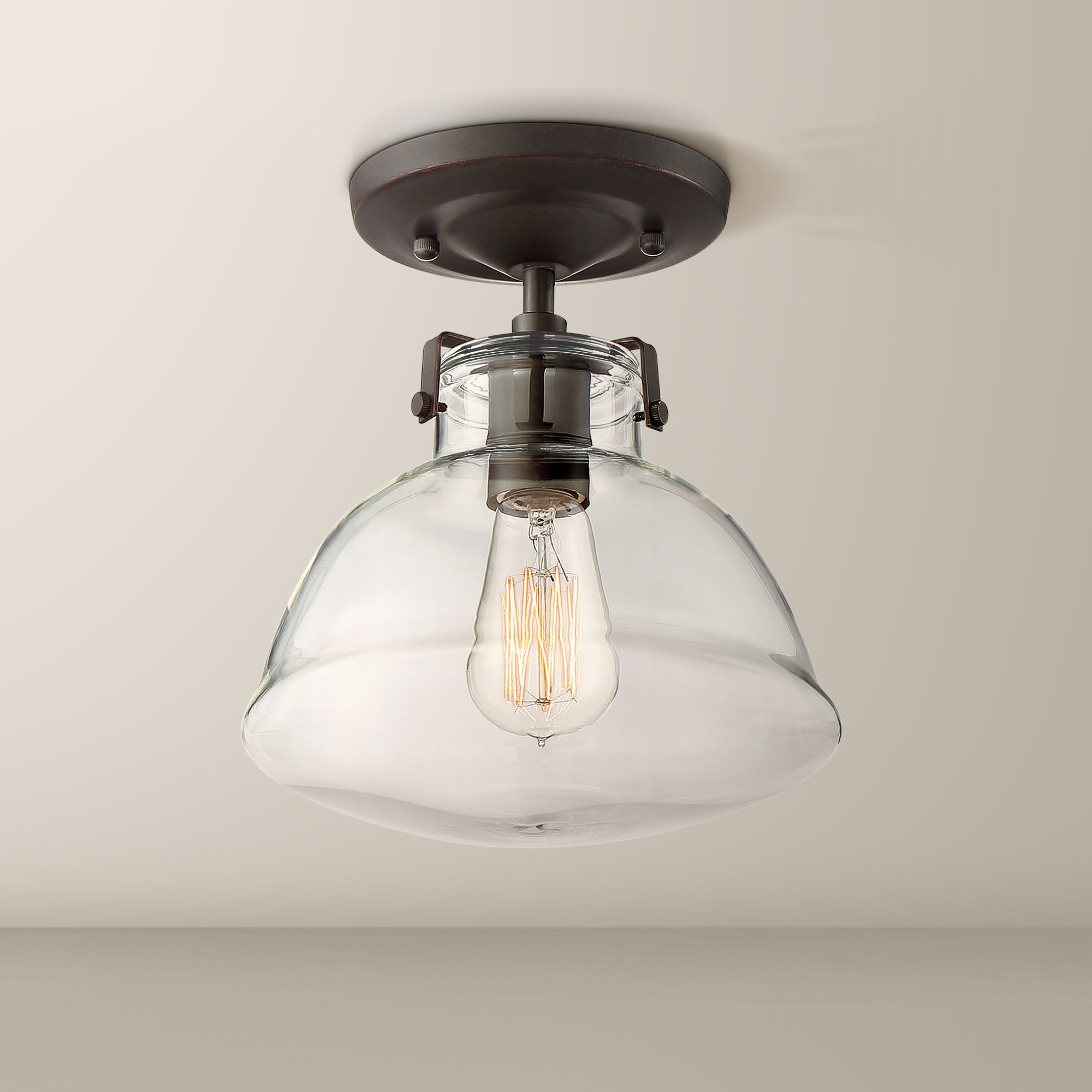 Possini Euro Celyn 9 1/2" Wide Bronze Ceiling Light