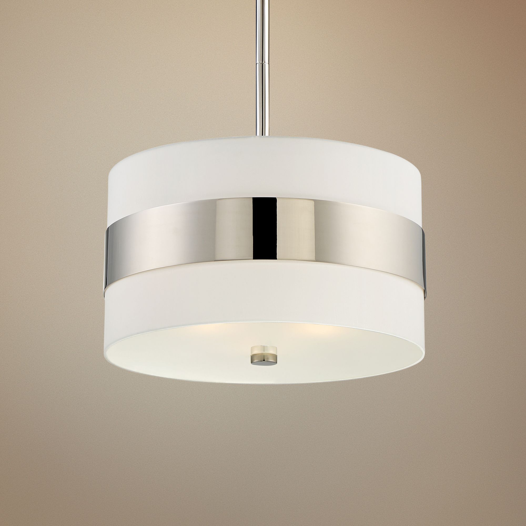 Crystorama Grayson 18" Wide Polished Nickel Pendant Light