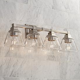 Brushed Nickel Bathroom Lighting, Bathroom Vanity Light Fixtures Brushed Nickel