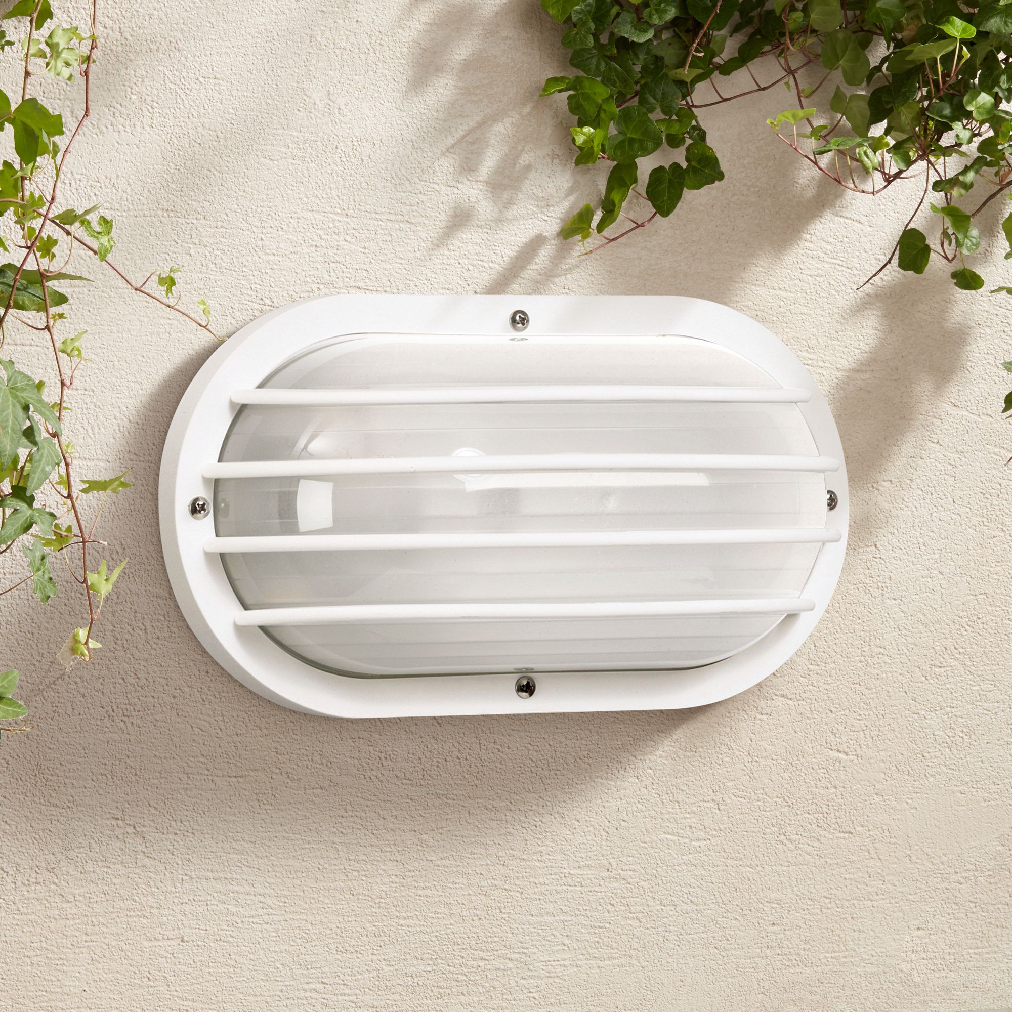 Wave Nautical Bulk Head White Outdoor Wall Light
