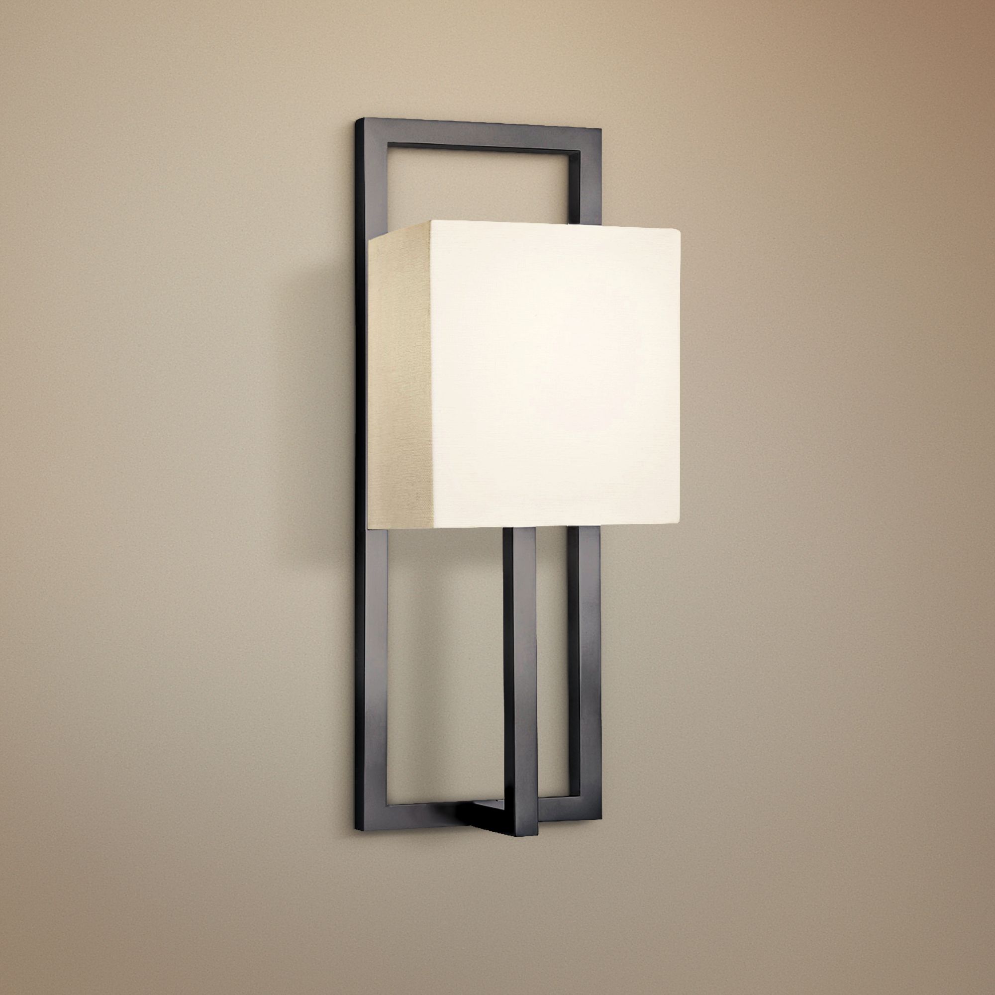 Sonneman Linea 13 1/2" High Black Bronze Wall Sconce