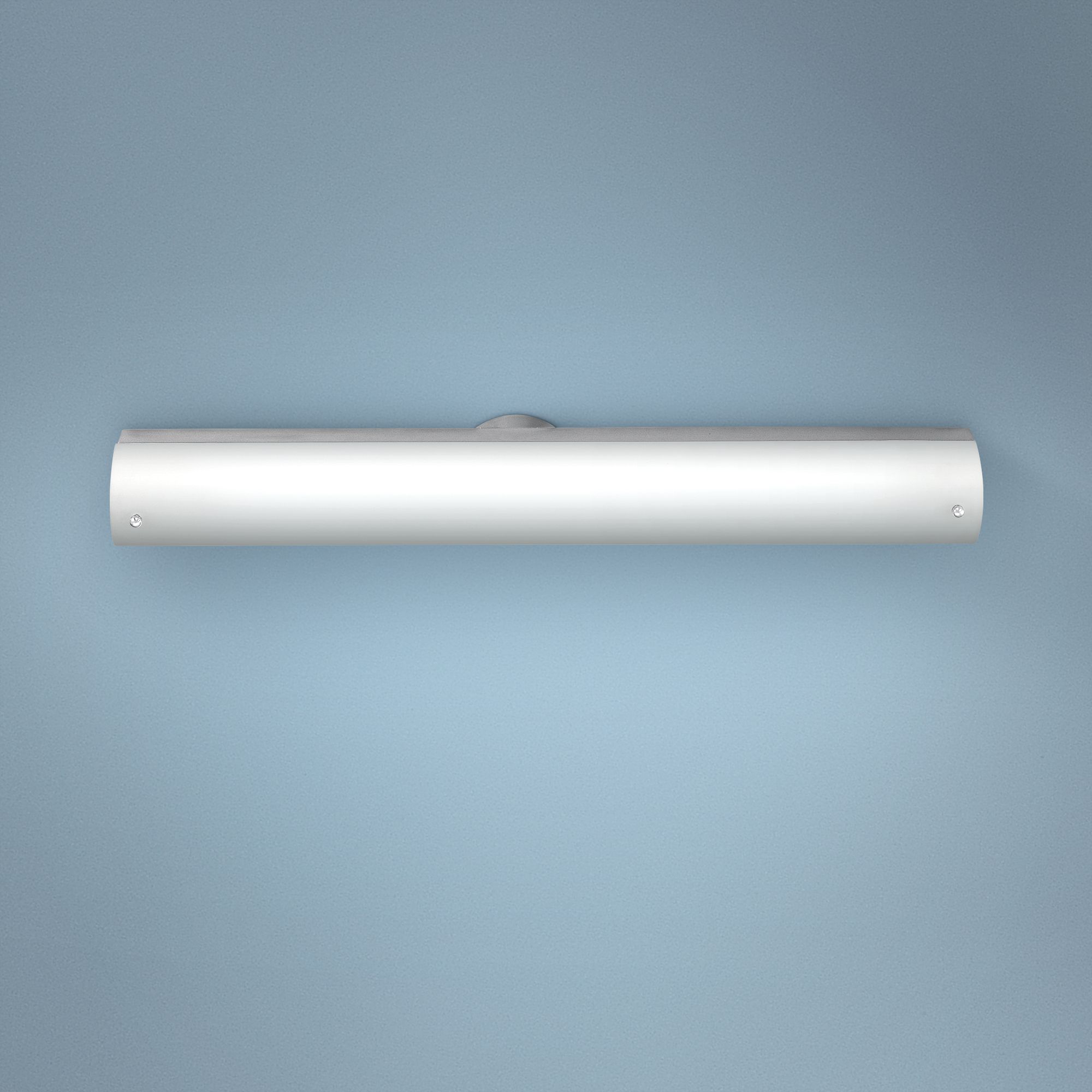 Vail 25 1/2" Wide Brushed Steel Opal Glass LED Bath Light