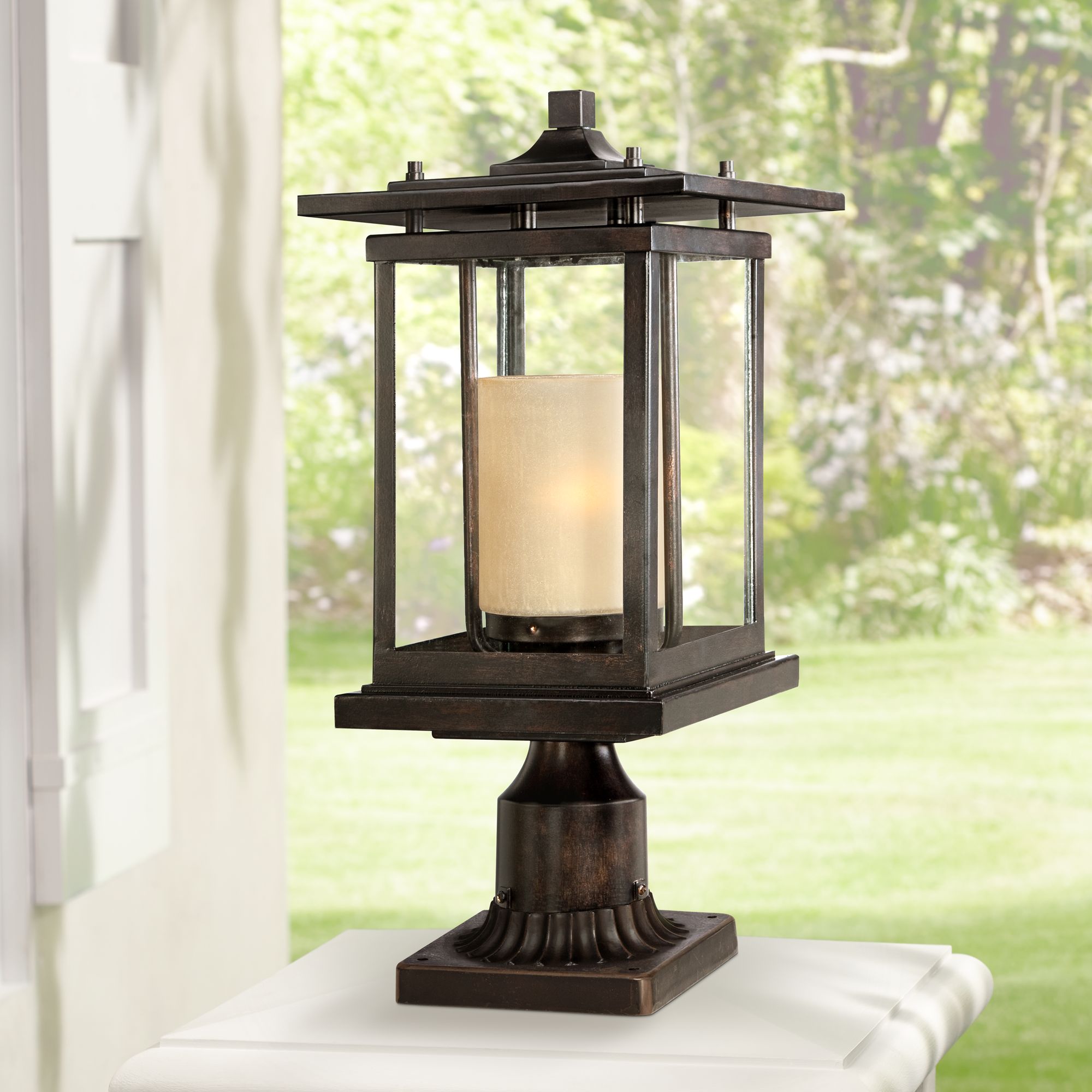Foxmoore Collection 17" High Bronze Outdoor Post Light