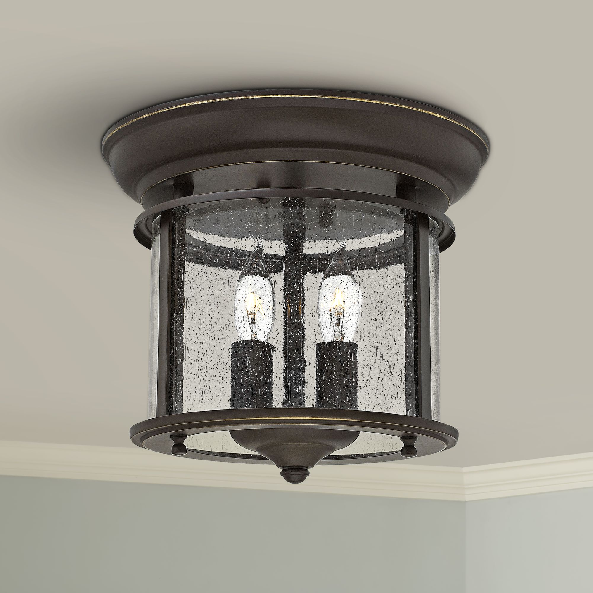Hinkley Gentry 9 1/2" Wide Olde Bronze Ceiling Light