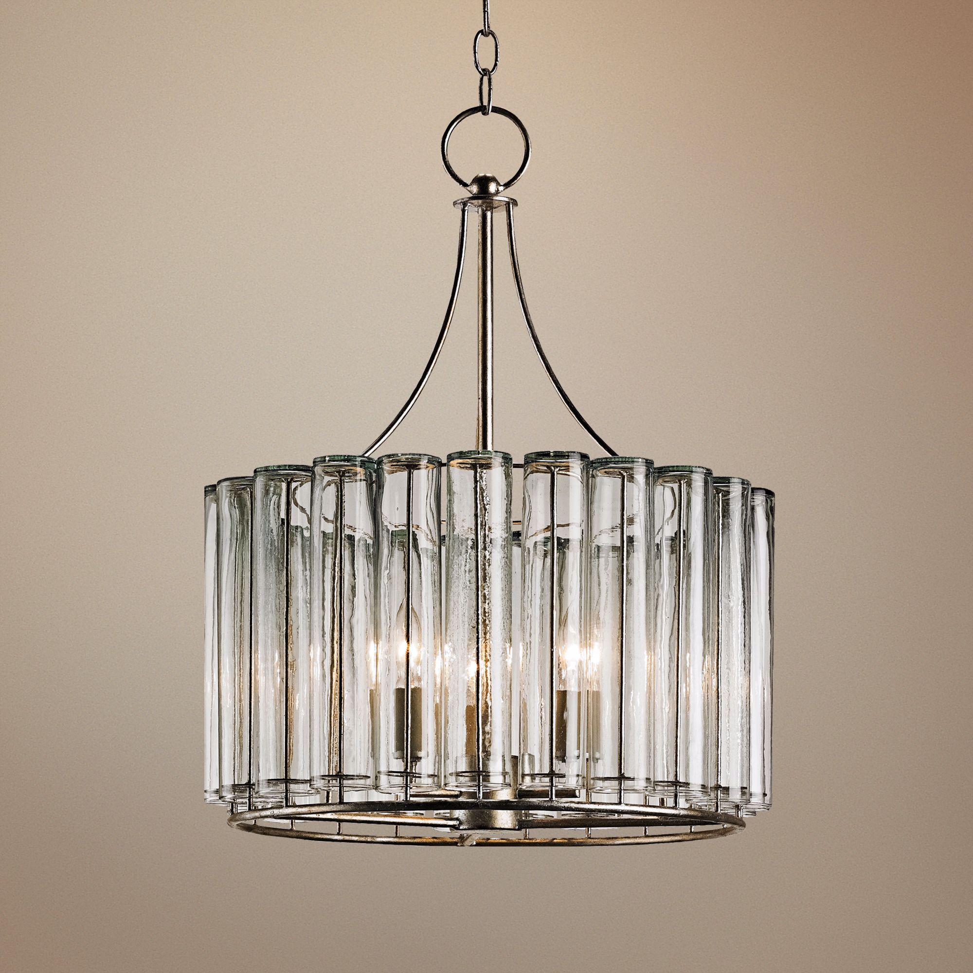 Currey and Company Bevilaqua 18" Wide Silver Chandelier