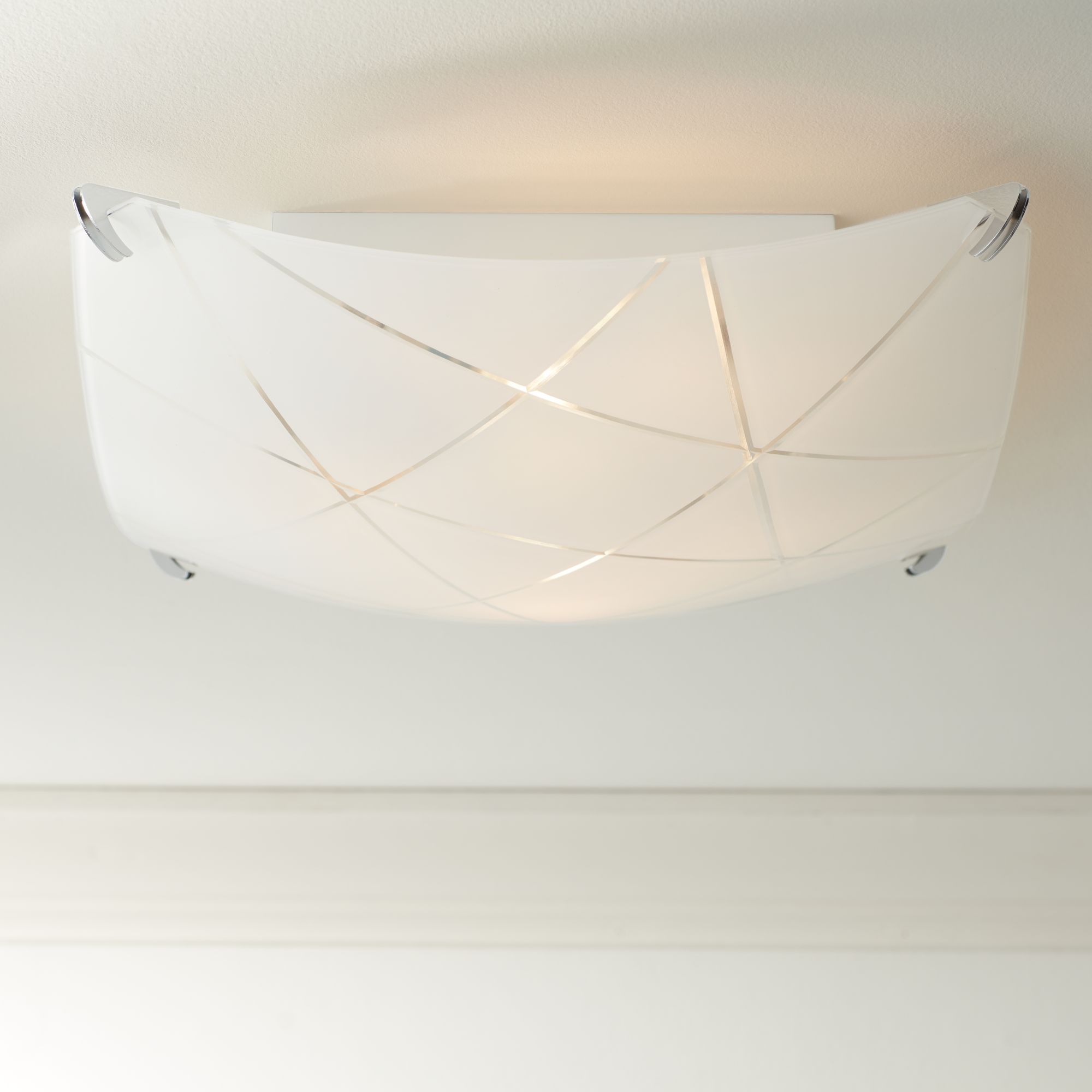 Lattice 16 1/2" Wide Contemporary Chrome Ceiling Light