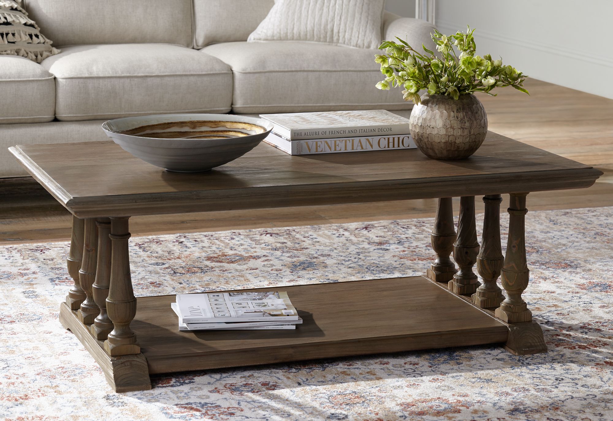 Barnside 50" Wide Traditional Rectangular Cocktail Table