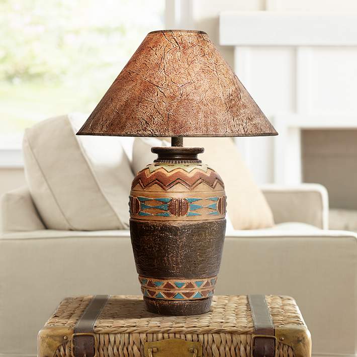 Wild West Handcrafted Southwest Table, Western Themed Floor Lamps