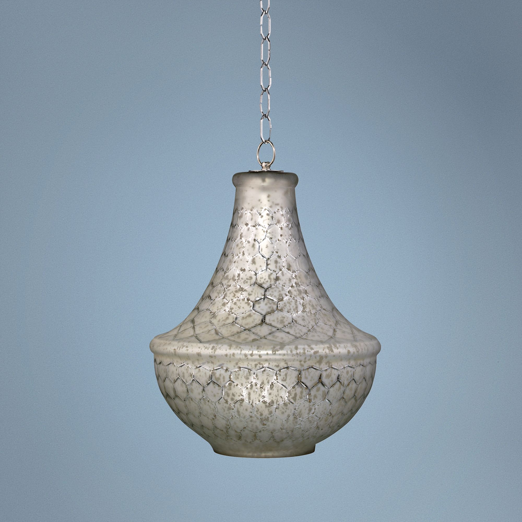 Nimbus Collection 18" Wide Lattice Glass Pendant Light