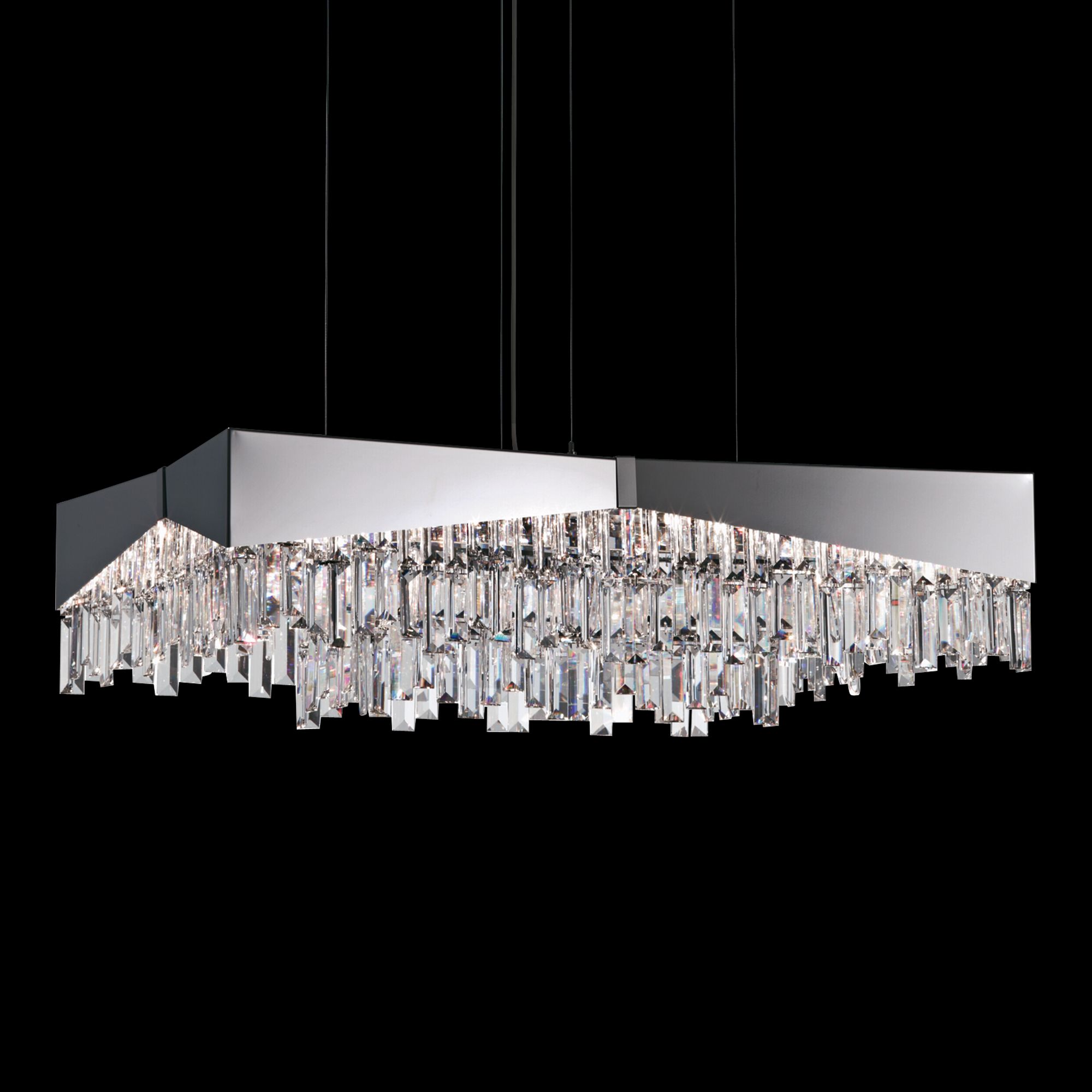 Schonbek Riviera 21" Wide Stainless Steel Pendant