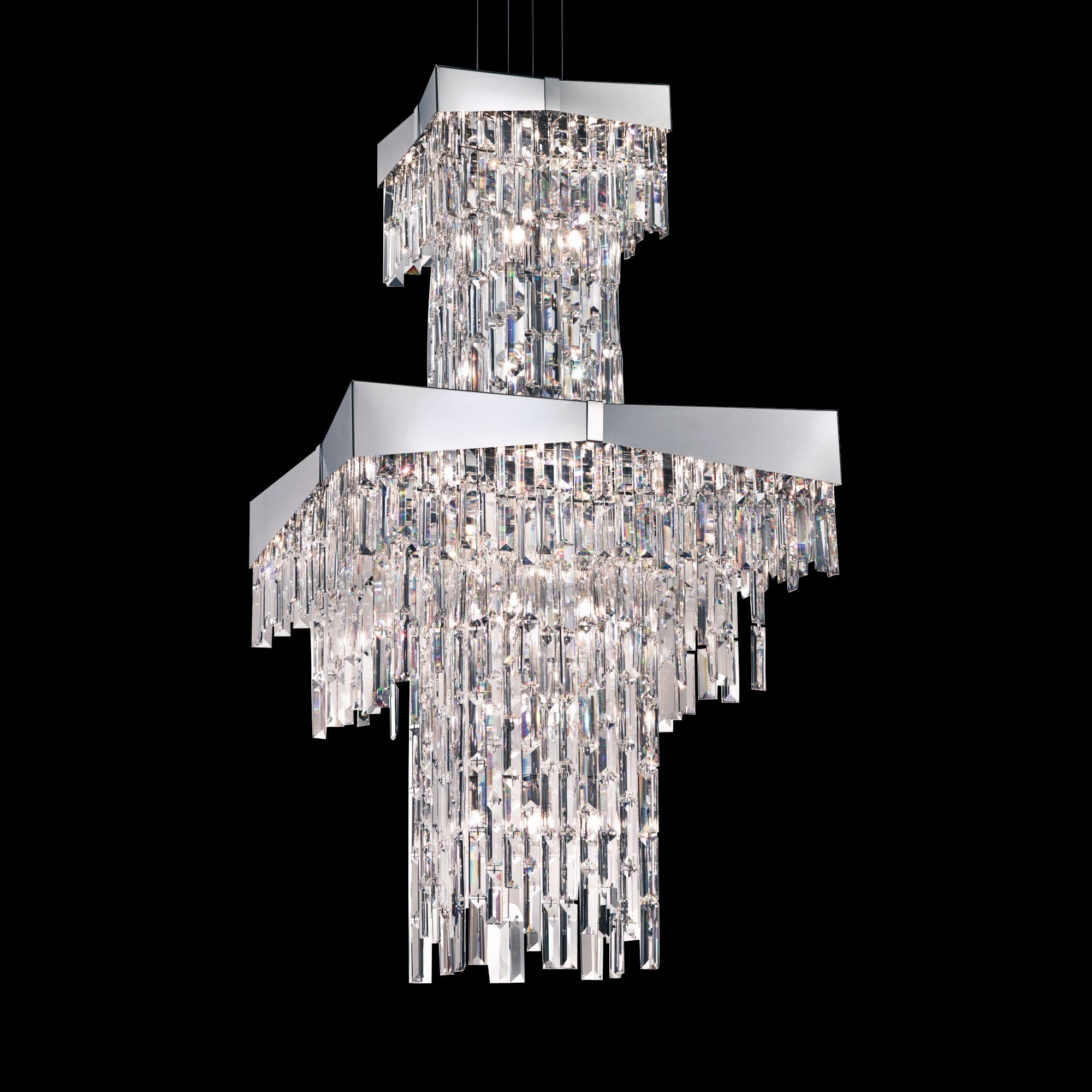 Schonbek Riviera 24" Wide Stainless Steel Pendant