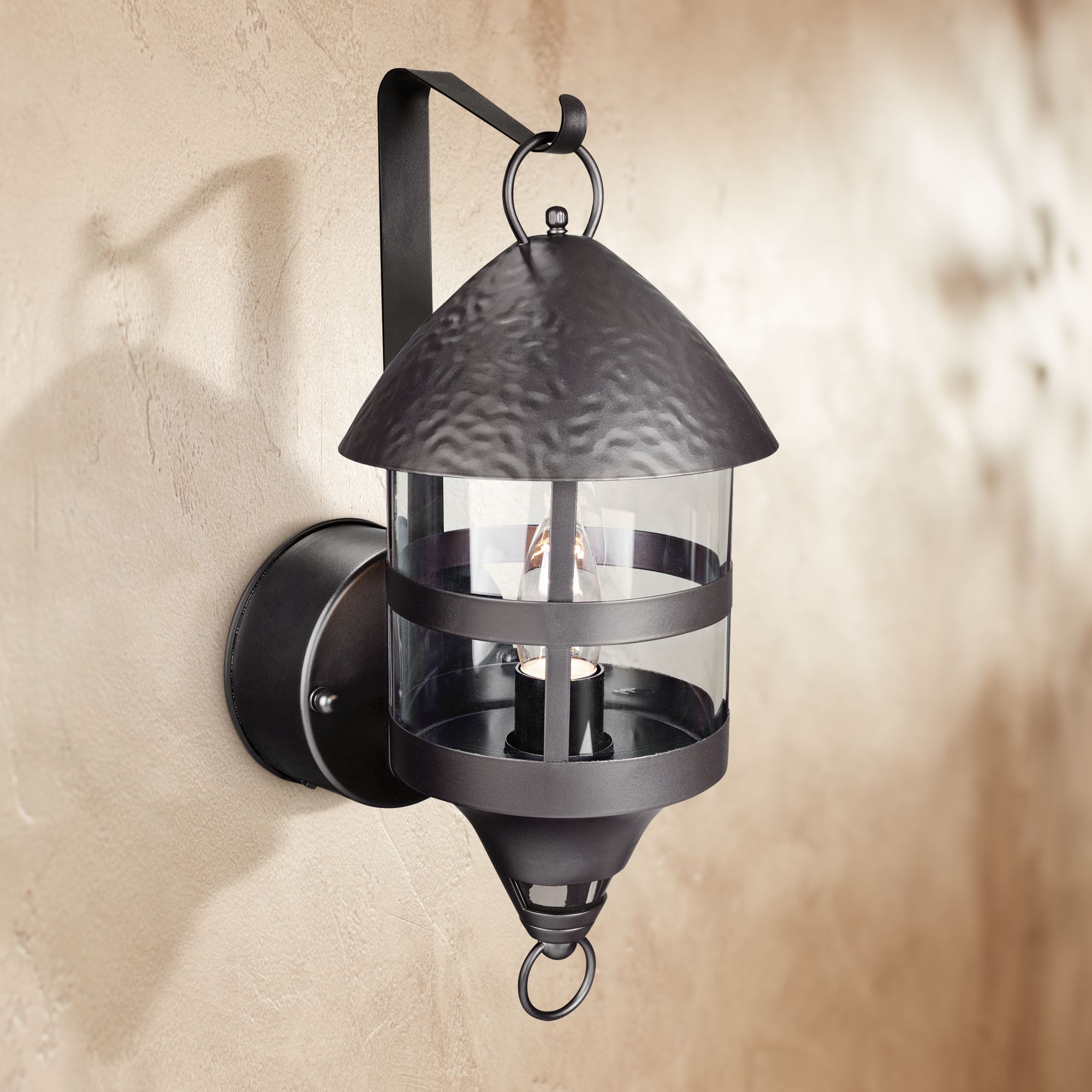 Rustic Lodge 13 3/4" Bronze Motion Sensor Security Light