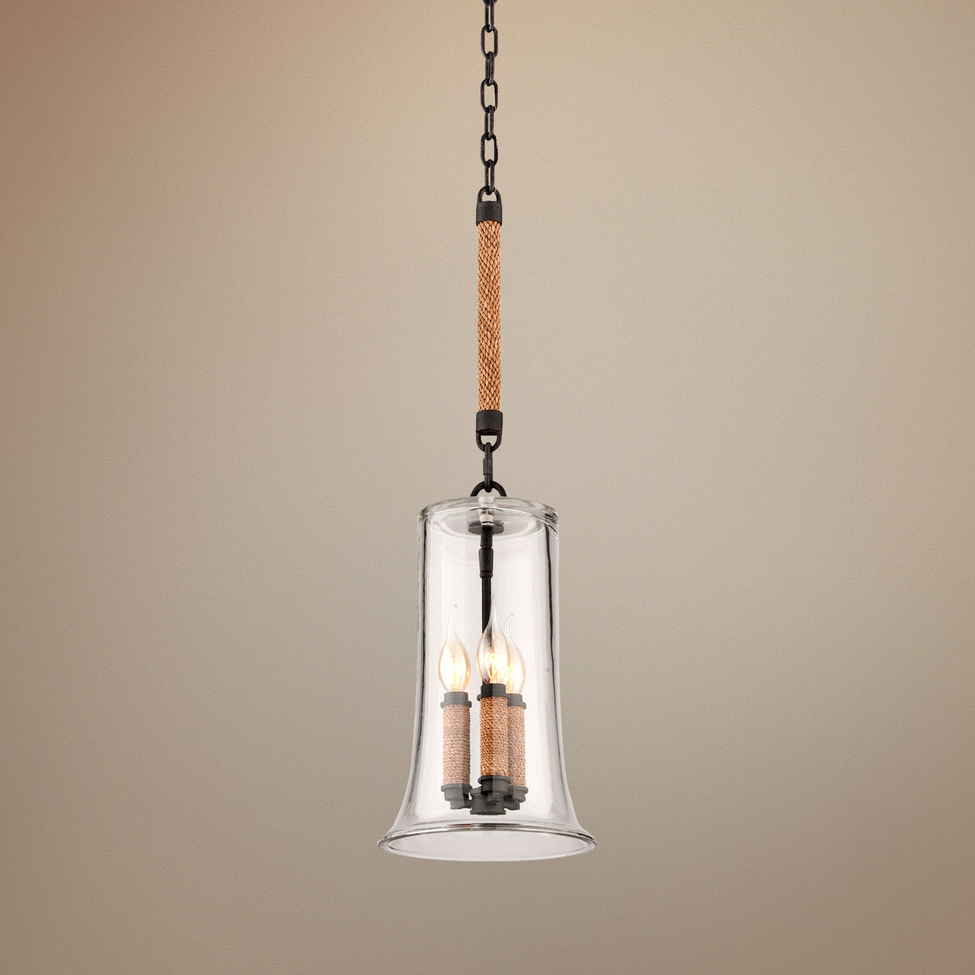 Pier 39 Collection 9" Wide Shipyard Bronze Mini Pendant