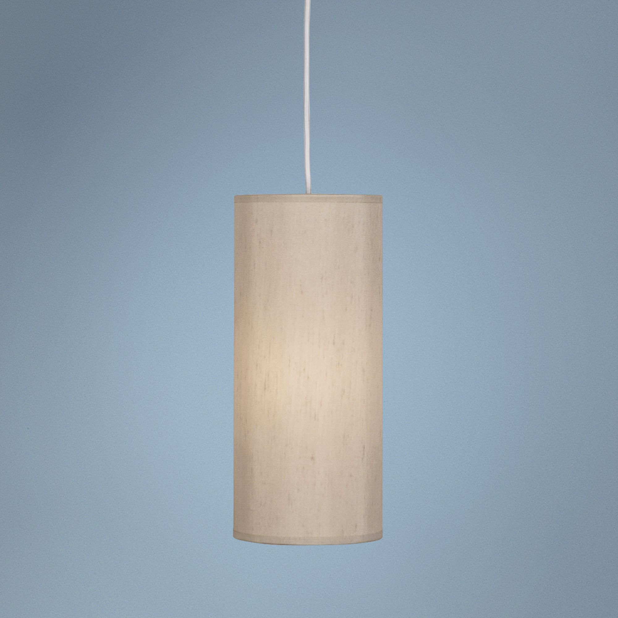 Robert Abbey Elena 6" Wide Taupe Fabric Shade Mini Pendant