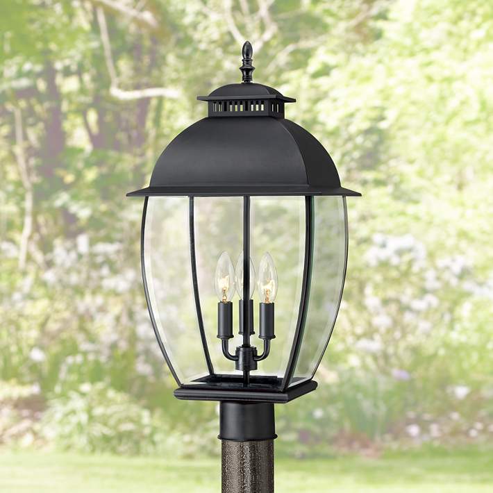 Quoizel Bain Mystic Black Large Outdoor, Outdoor Post Lamps Large