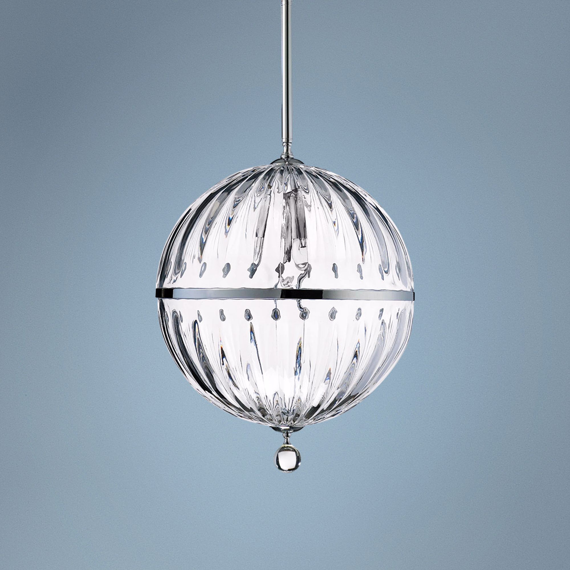 Janus 14" Wide Chrome Pendant Light