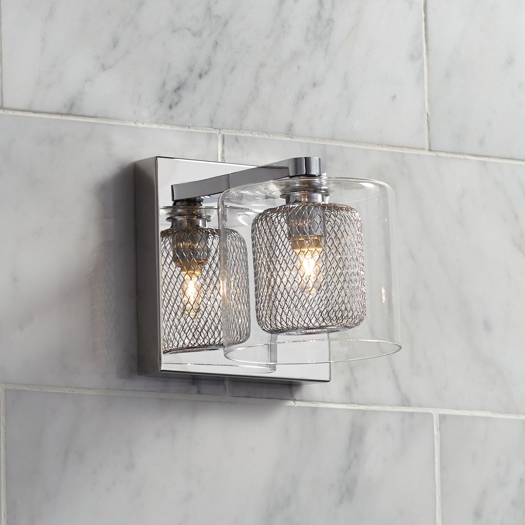 Possini Euro Design Zatara 4 3/4" High Chrome Wall Sconce