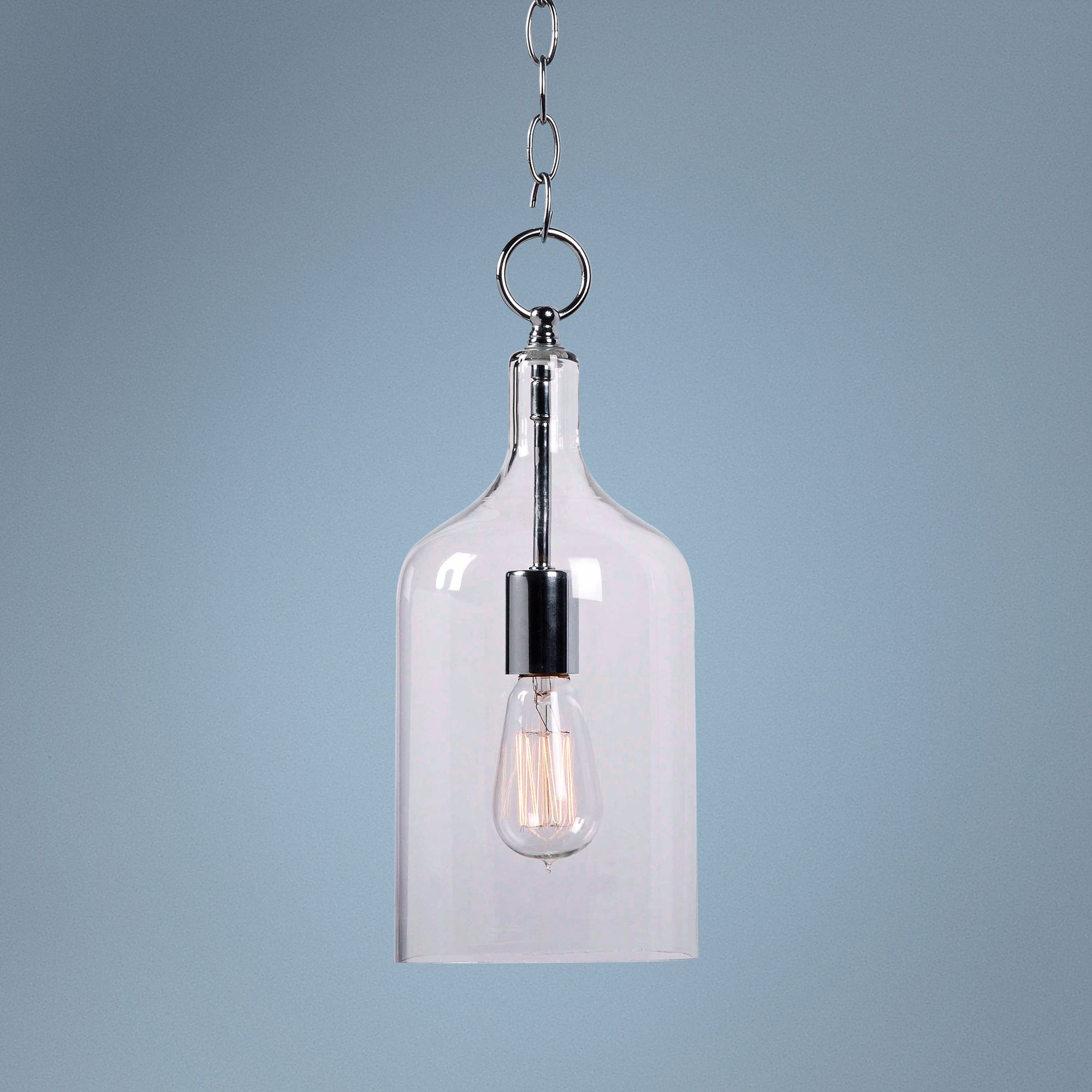 Capri 6" Wide Clear Glass Mini Pendant