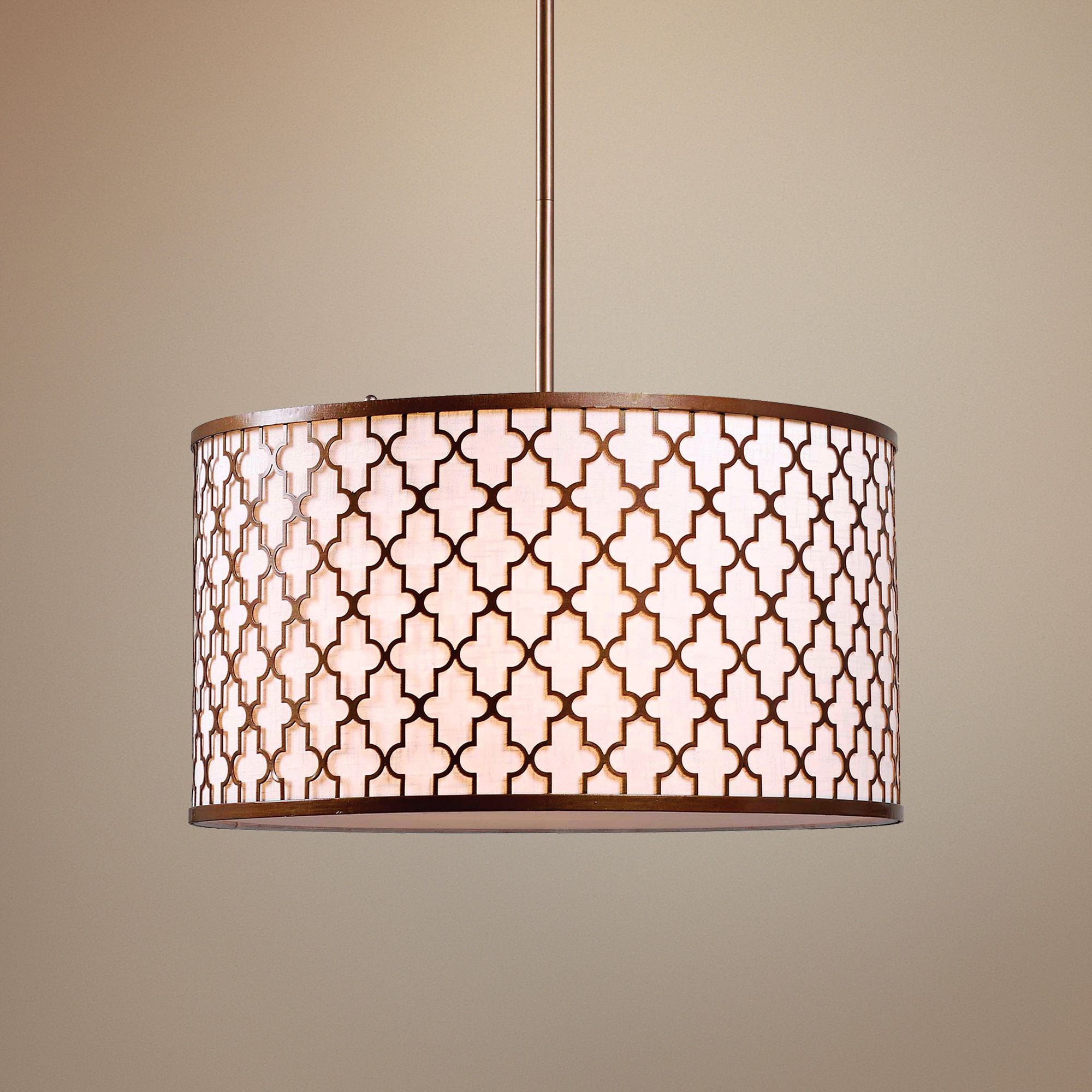 Tripoli 18" Wide Antique Gold Pendant