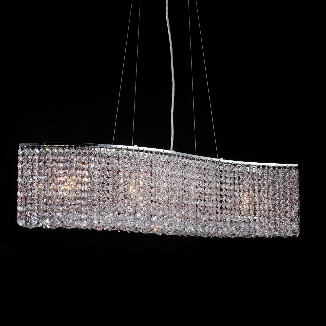 James R. Moder Wave 33" Wide Imperial Crystal Pendant