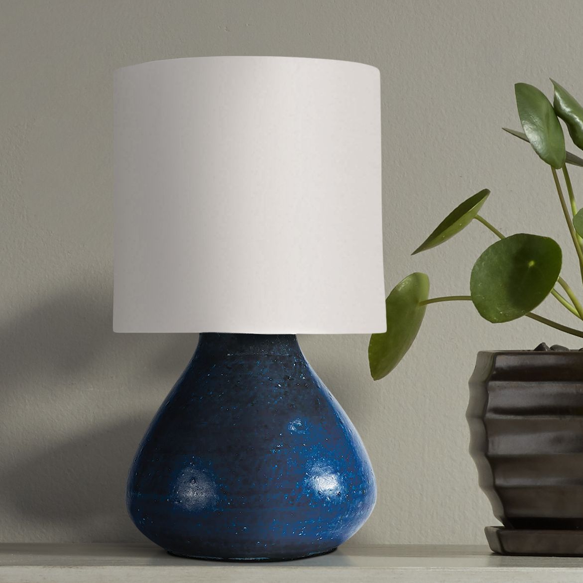 Mercury 10 1/2" High Blue Accent Night Light Table Lamp