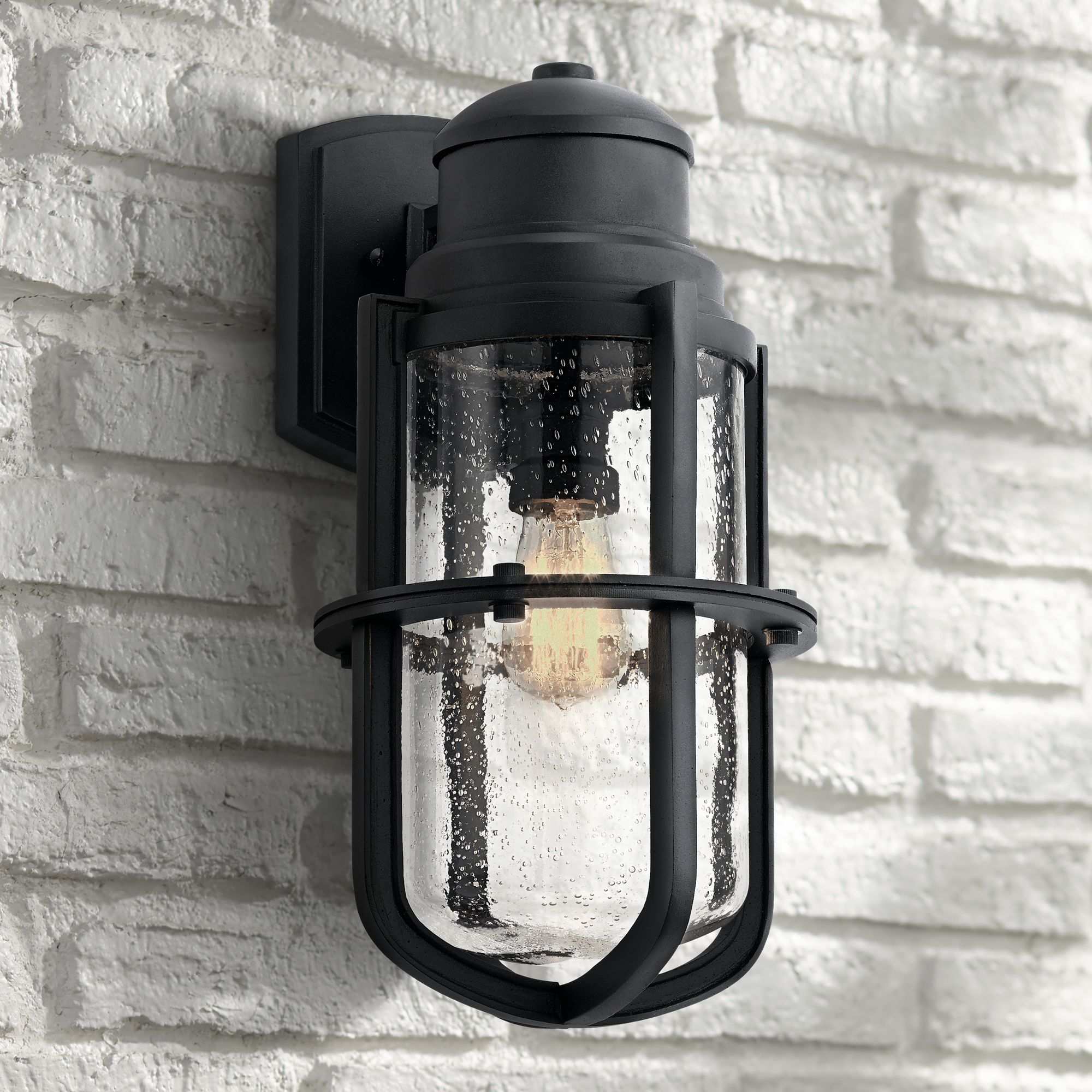 Kichler Suri 17 1/2" High Textured Black Outdoor Wall Light