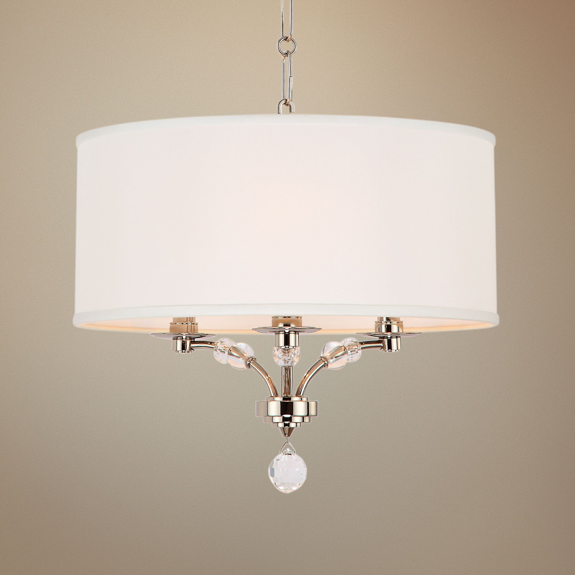 Crystorama Mirage 18" Wide Polished Nickel 3-Light Pendant