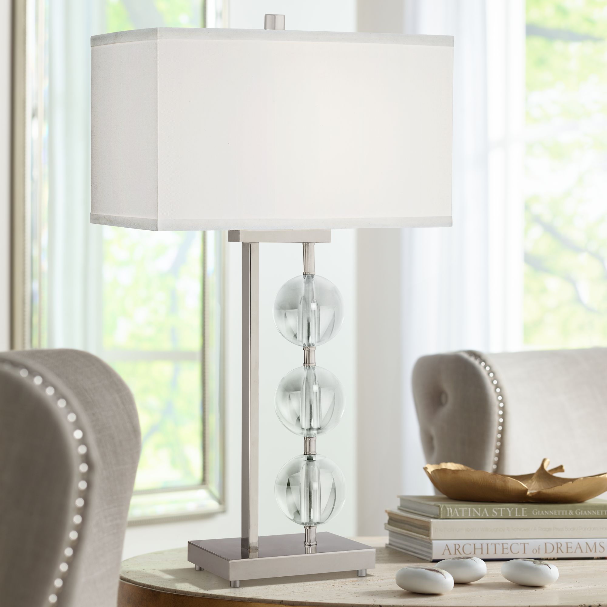 Diamonds And More Glass Table Lamp