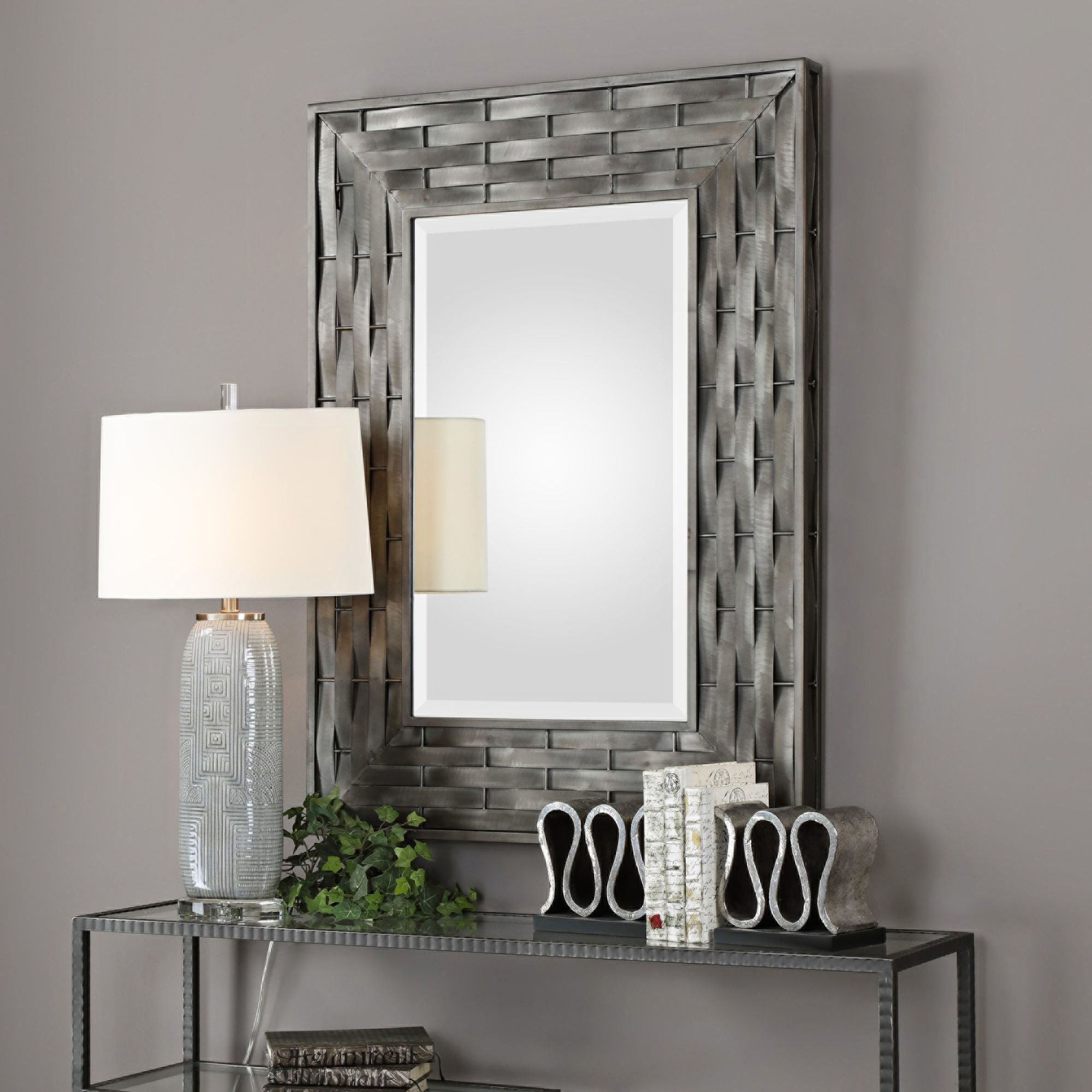 Uttermost Pantano Natural Basket Weave 33" x 45" Wall Mirror