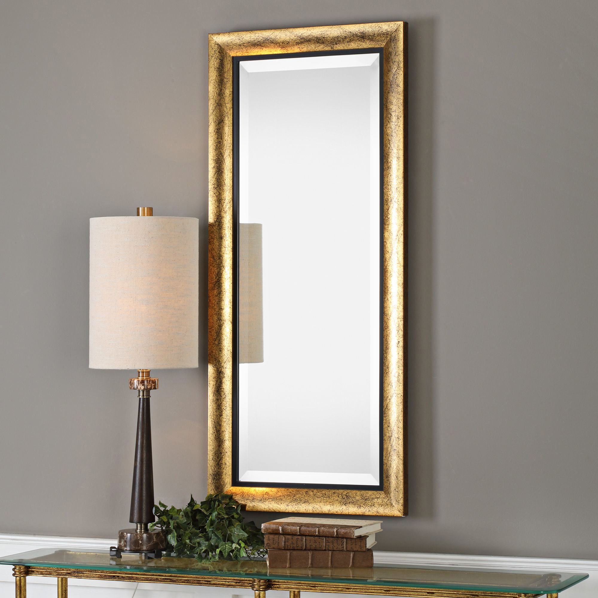 Uttermost Leguar Metallic Gold 20" x 46" Wall Mirror