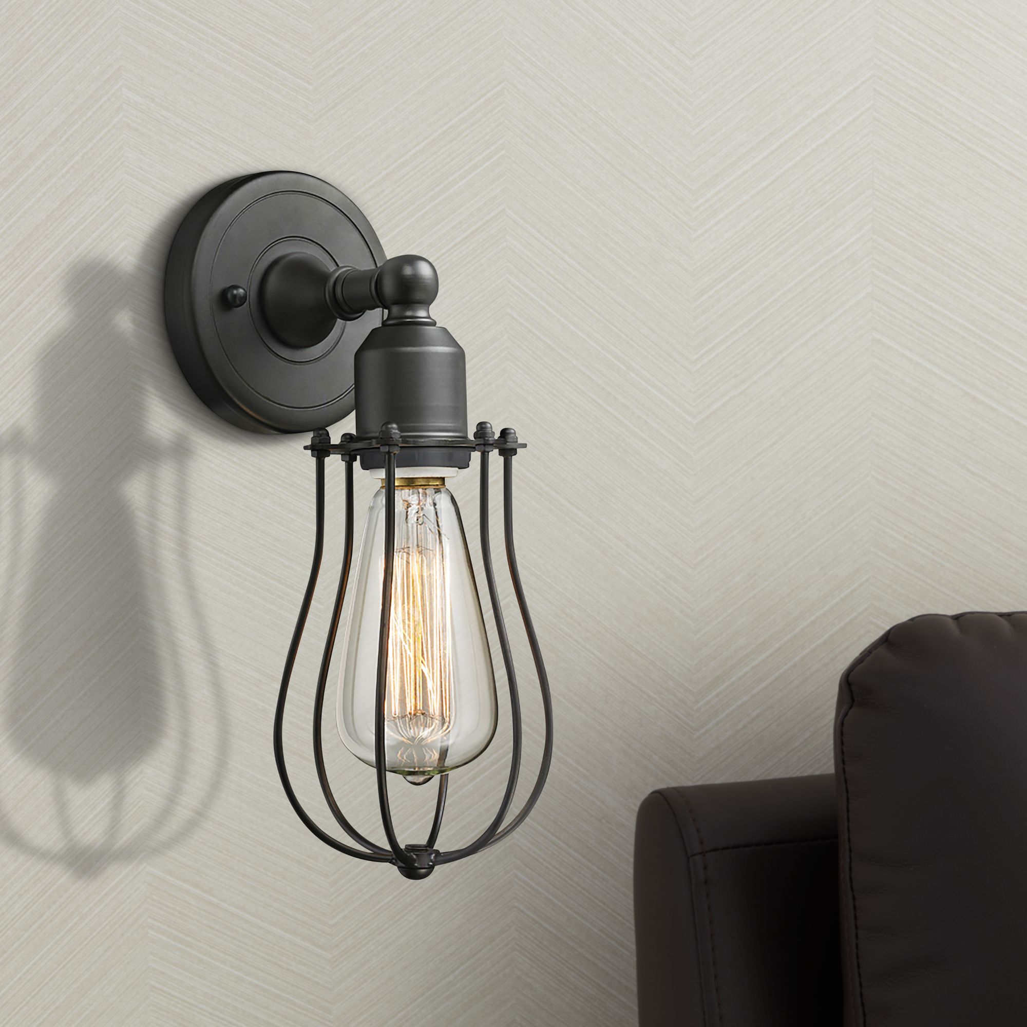 Muselet 11" High Oil-Rubbed Bronze A Wall Sconce