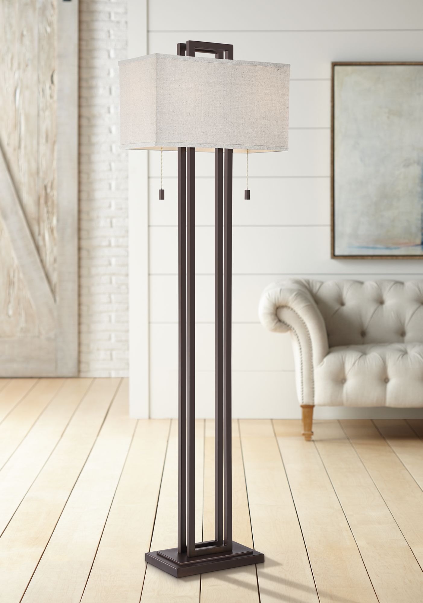 Possini Euro Design Double Tier Bronze Floor Lamp 41a72 Lamps