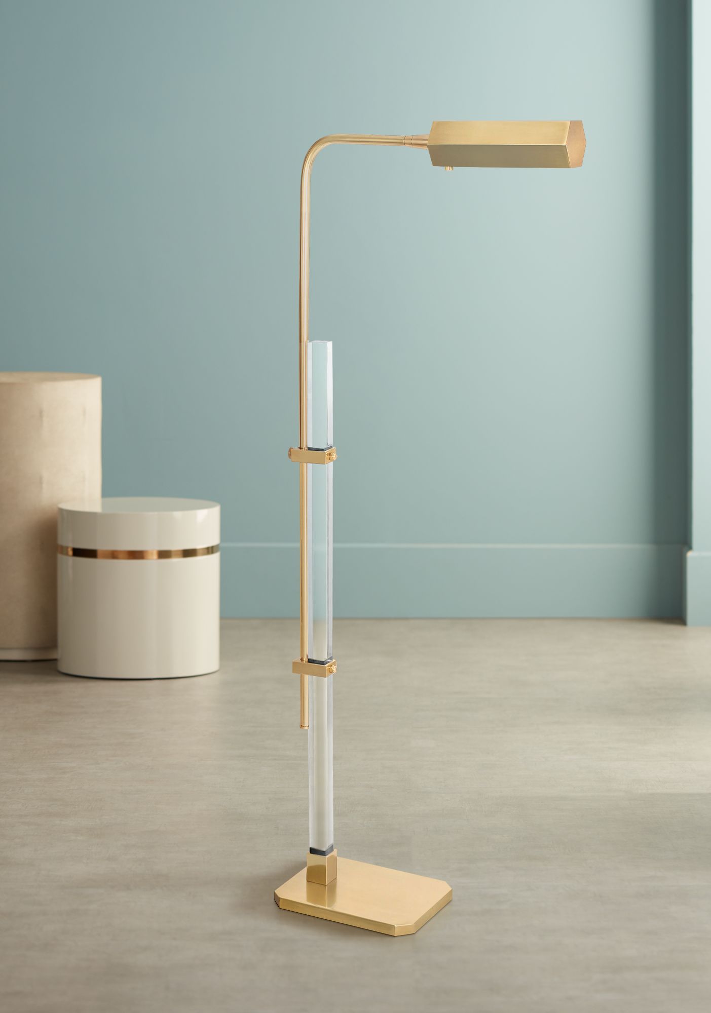 Robert Abbey Plexus Brass Adjustable LED Floor Lamp