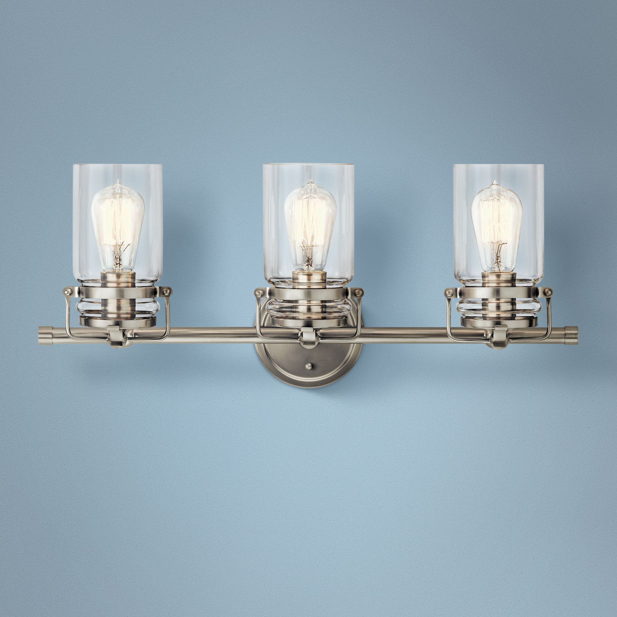 Kichler Brinley 24" Wide Brushed Nickel 3-Light Bath Light