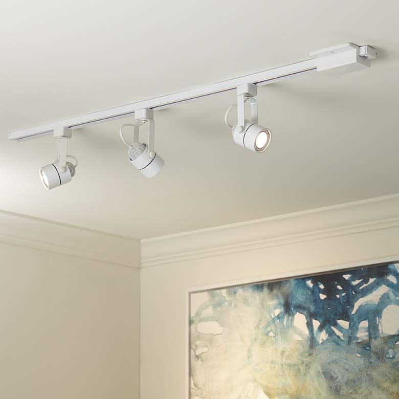 Image 1 Pro Track Layna Linear 3-Light White LED Bullet ceiling or wall Track Kit