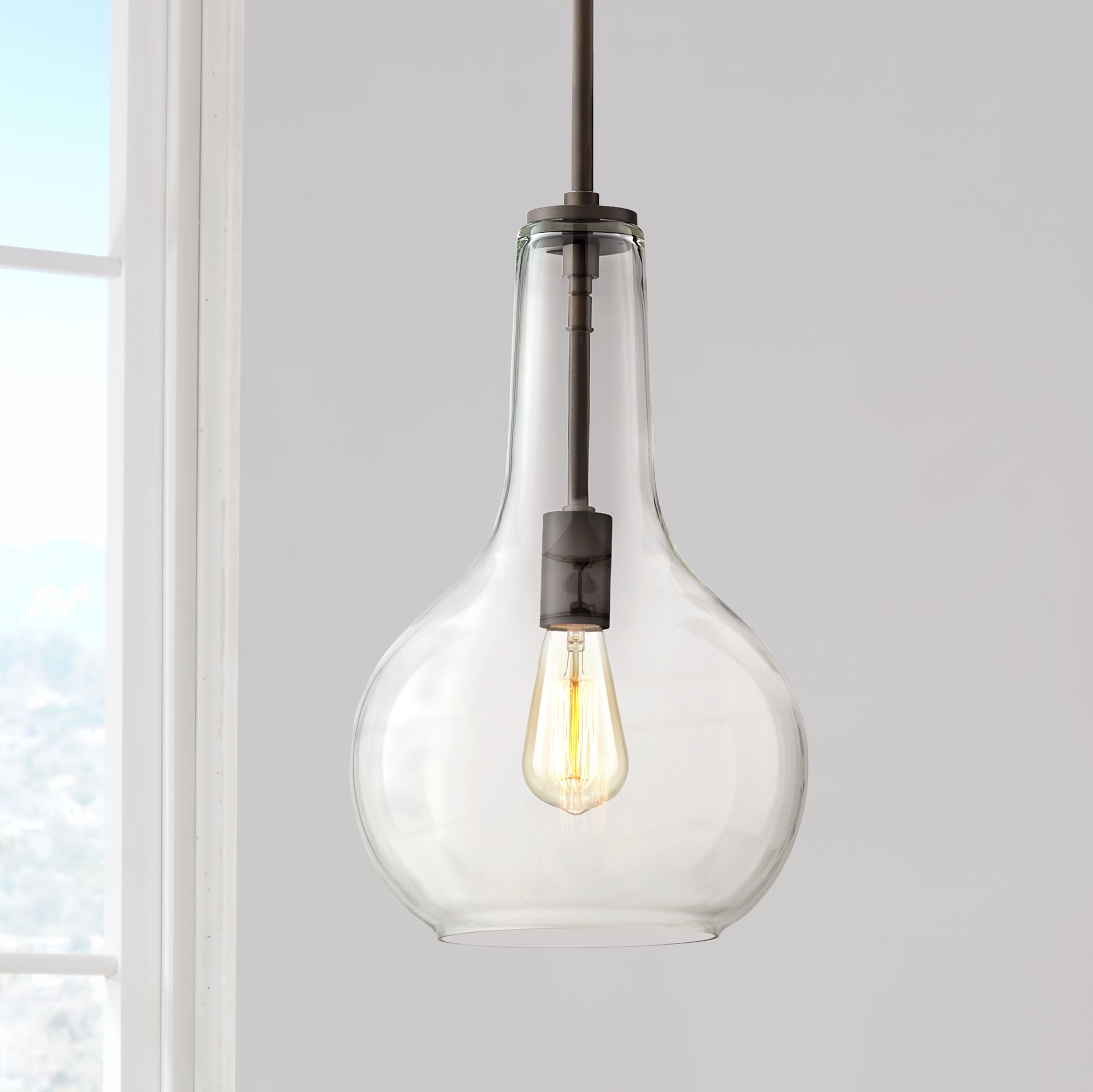 Possini Euro Hamlin 10" Wide Bronze Mini Pendant