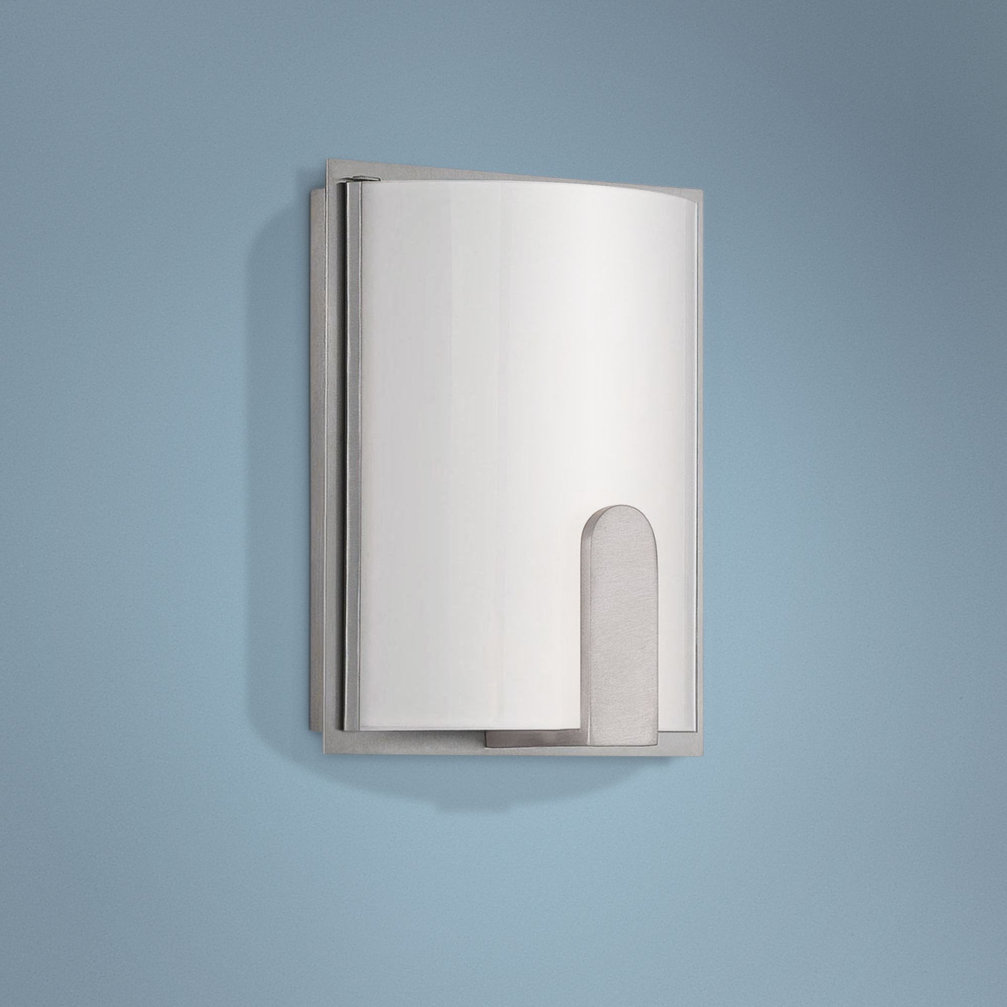 dweLED Stella 8" High Brushed Nickel LED Wall Sconce