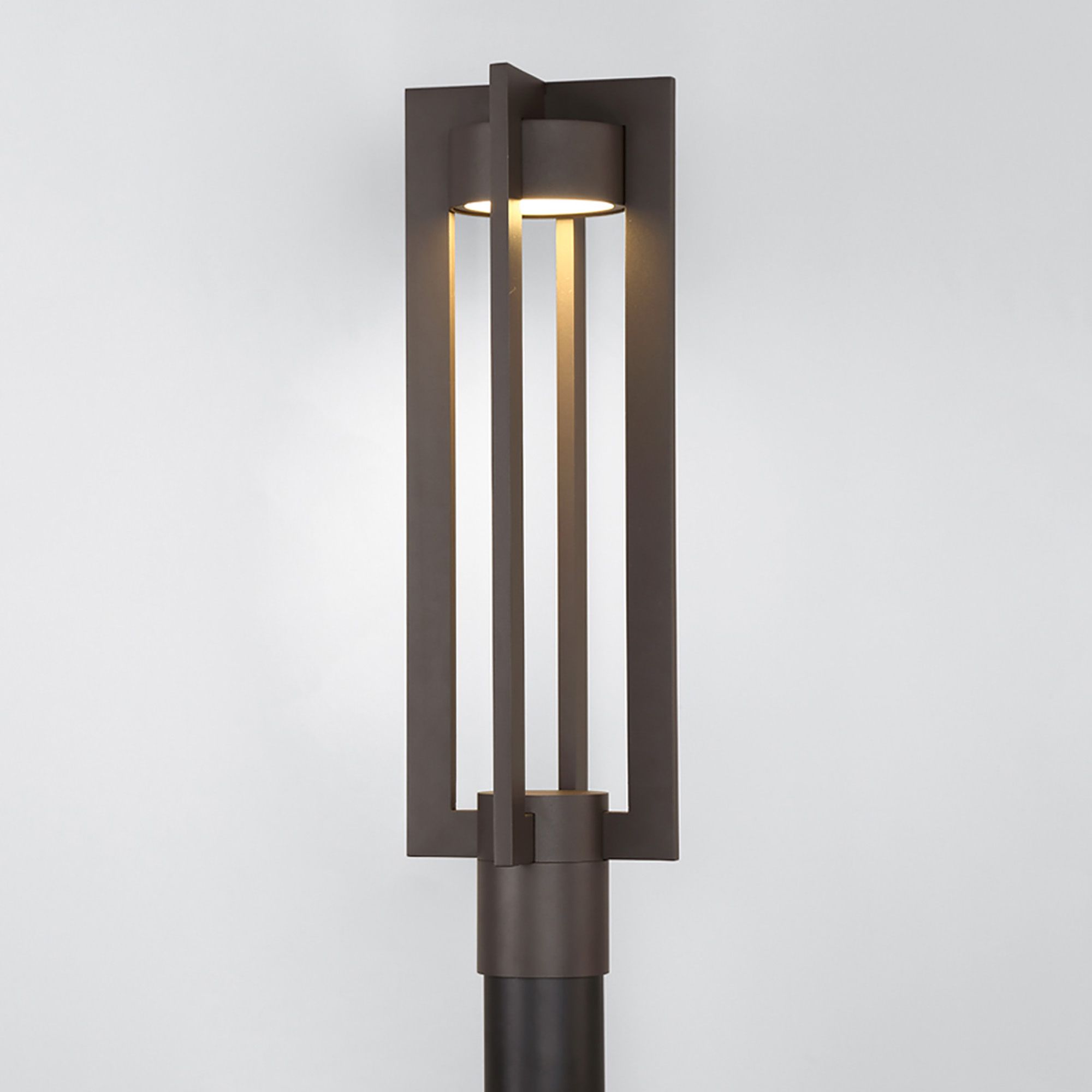 dweLED Chamber 20" High Bronze LED Outdoor Post Light