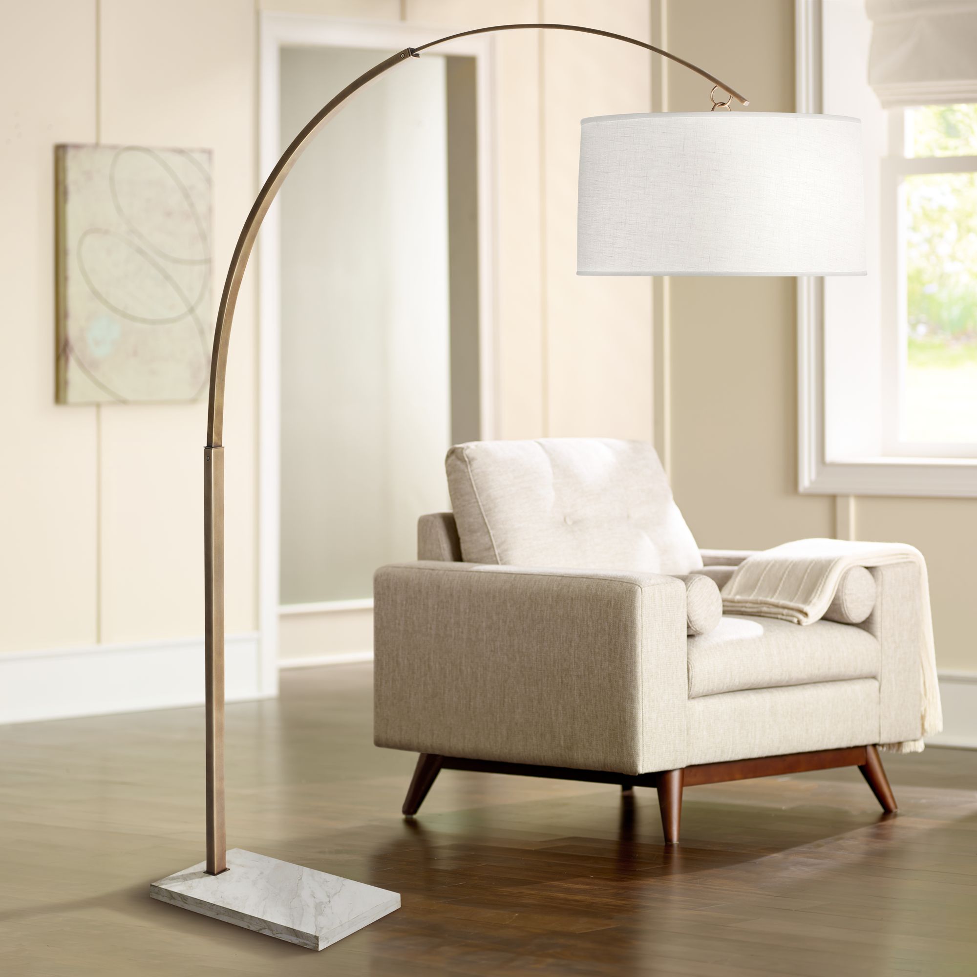 gold arc lamp