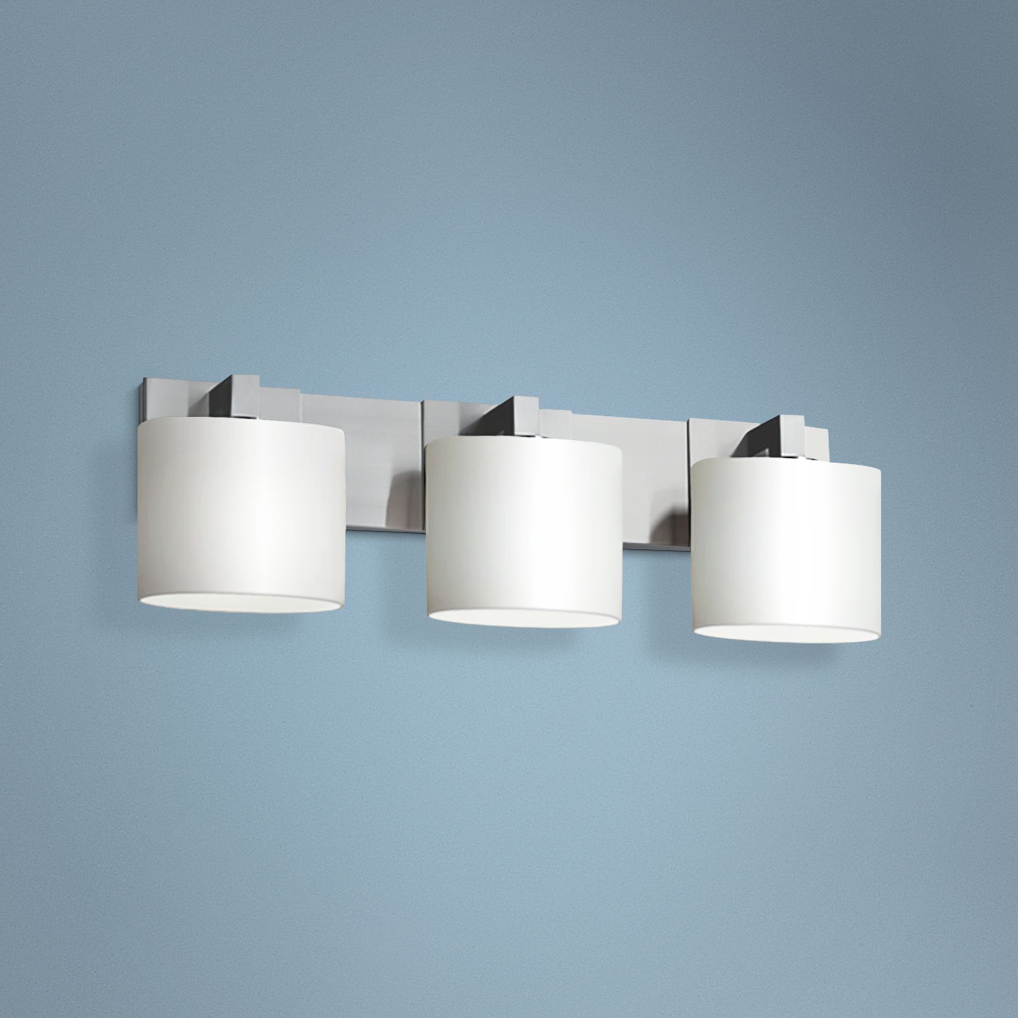 Fusion Modular 28" Wide Brushed Nickel 3-Light Bath Light
