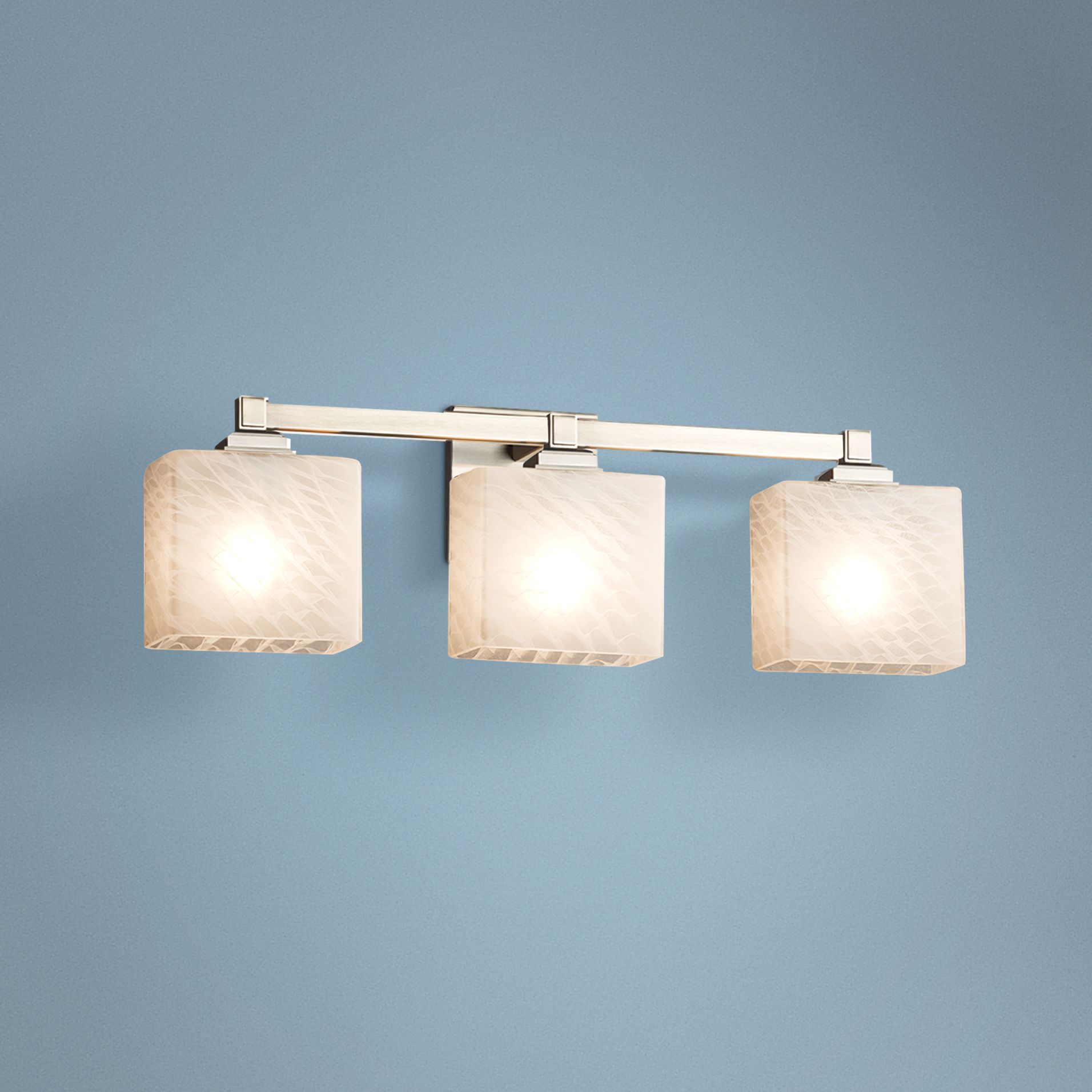 Fusion Regency 23 1/2"W Brushed Nickel 3-Light Bath Light