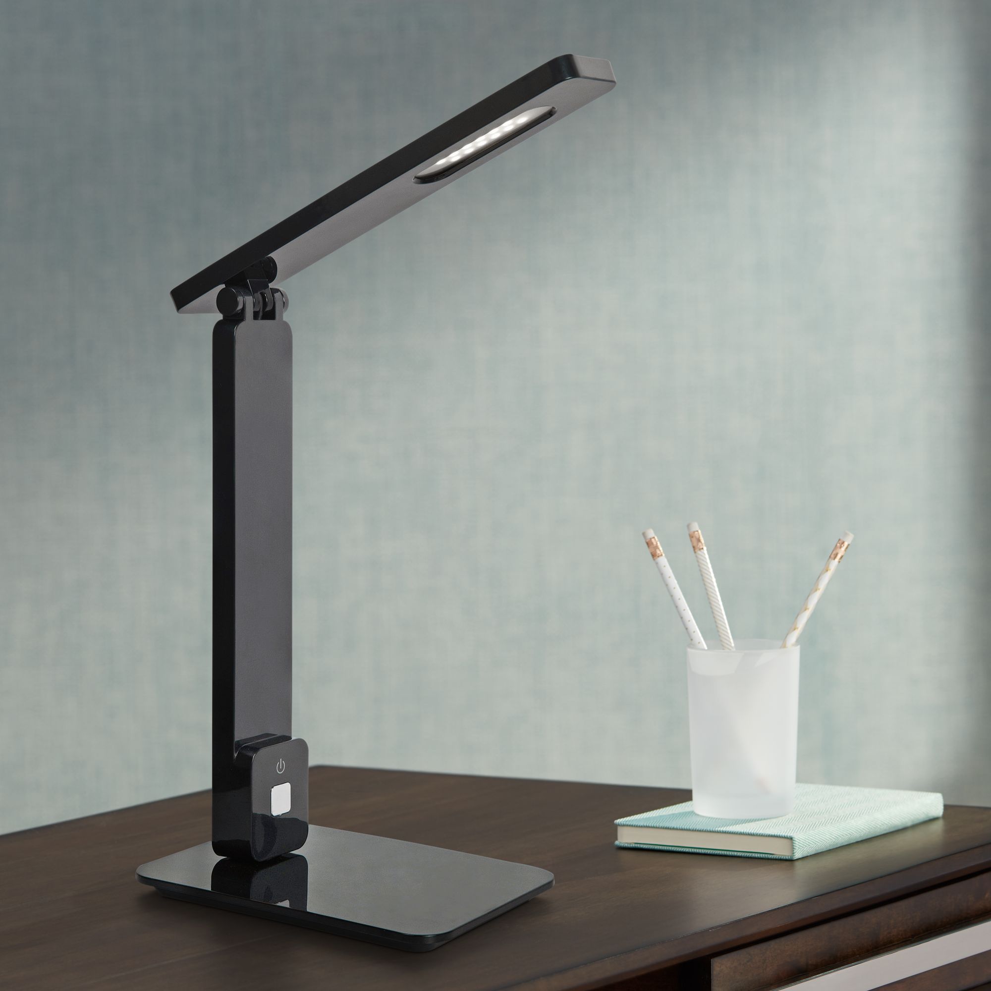 Lite Source Echo Black LED Desk Lamp