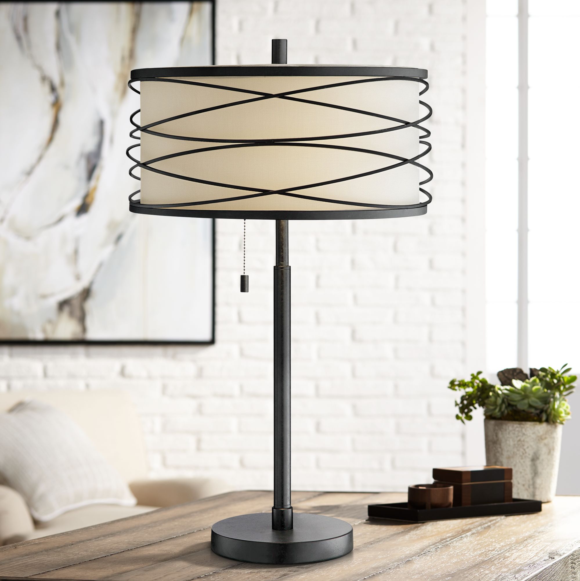 Lite Source Lumiere Black Metal Table Lamp