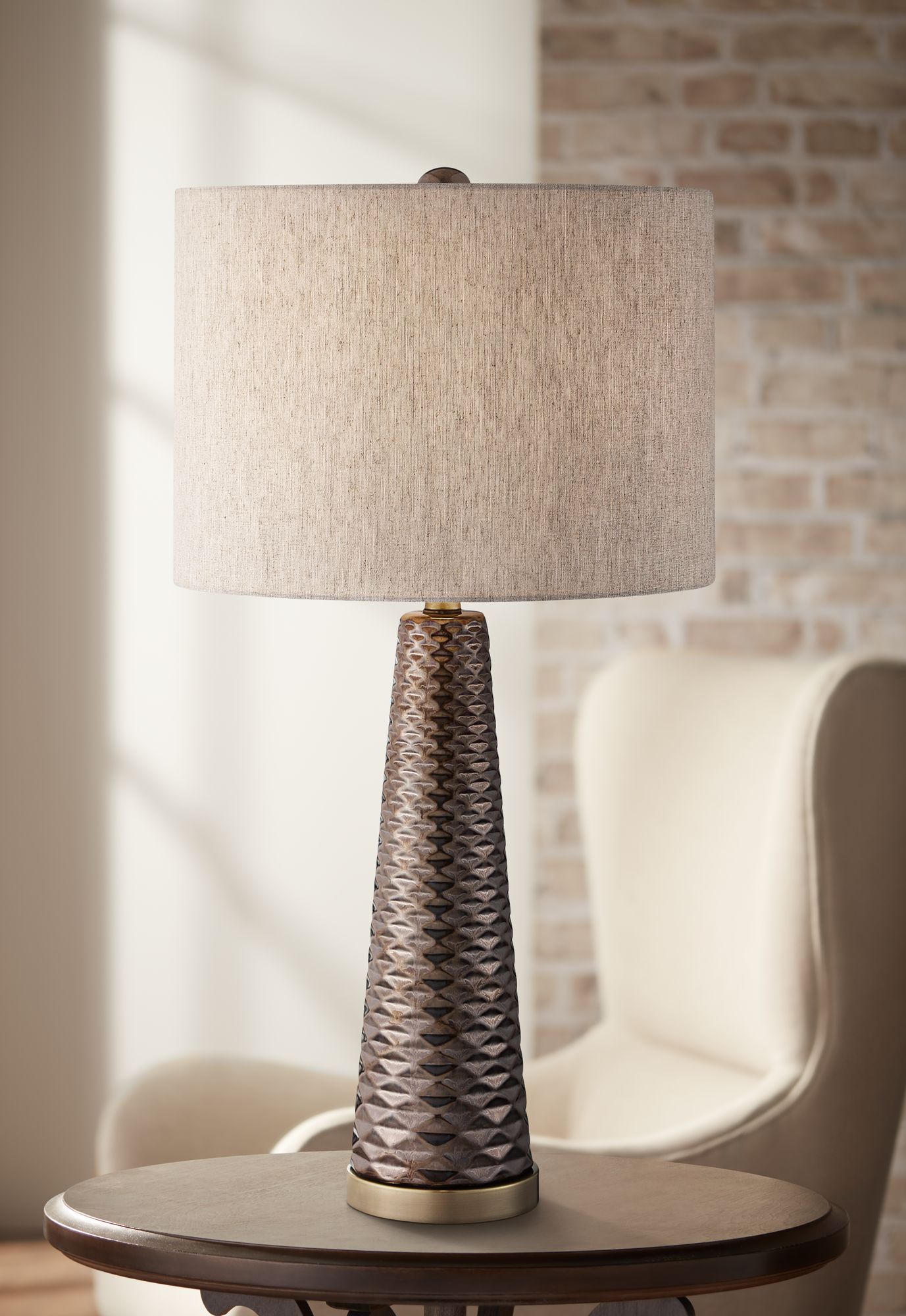 Lite Source Murphy Gunmetal Ceramic Table Lamp
