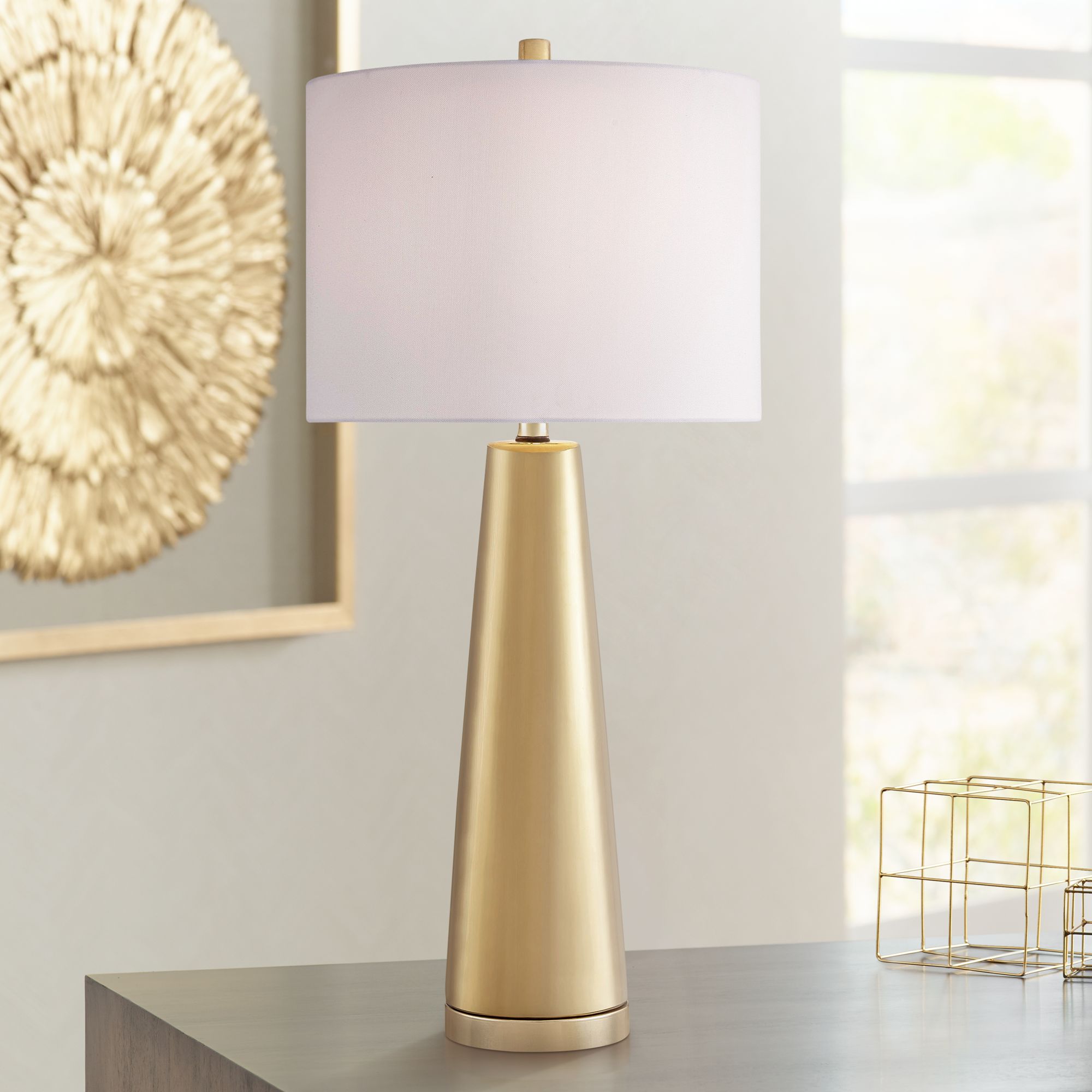 Lite Source Tyrone Light Gold Ceramic Table Lamp