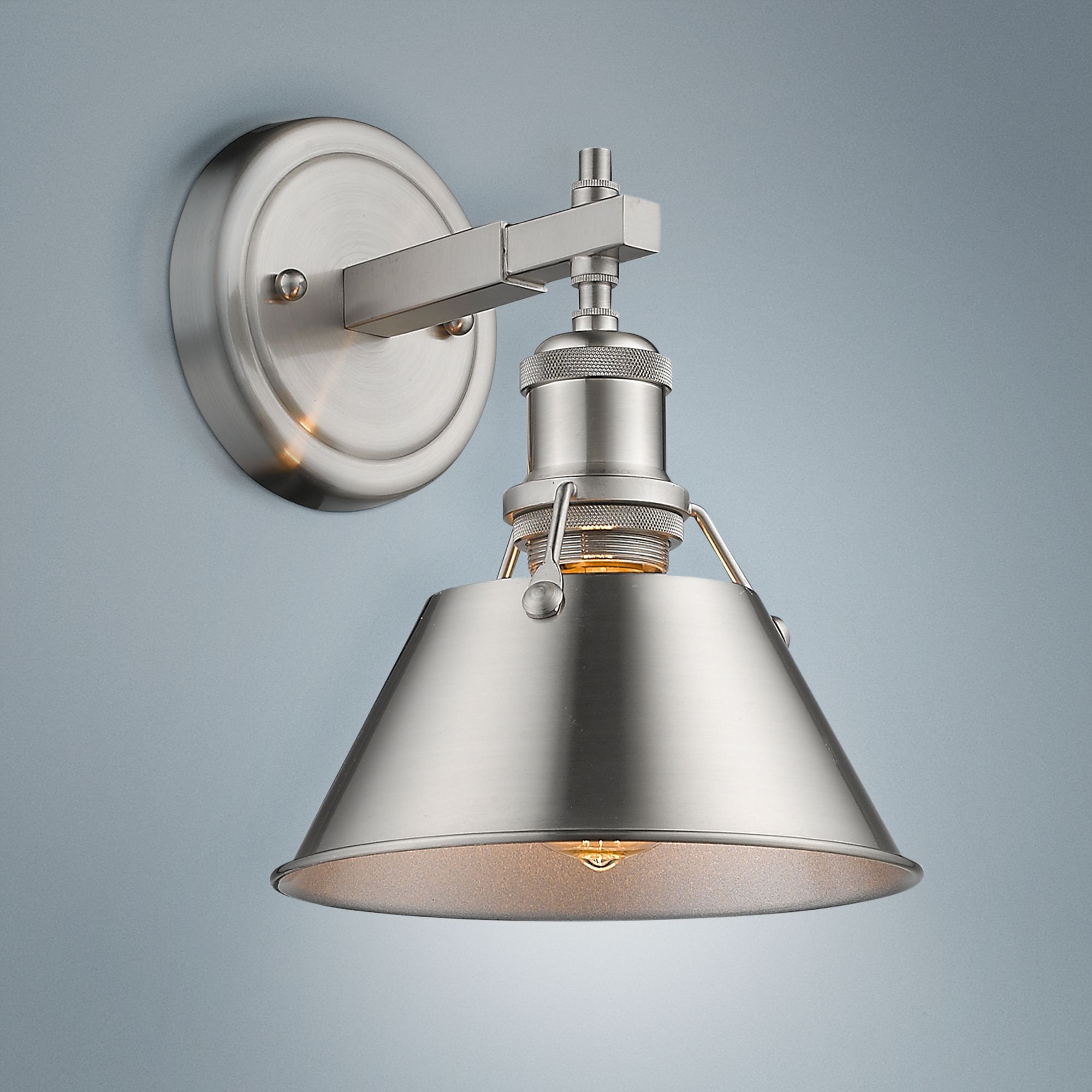 Orwell 10" High Pewter Wall Sconce