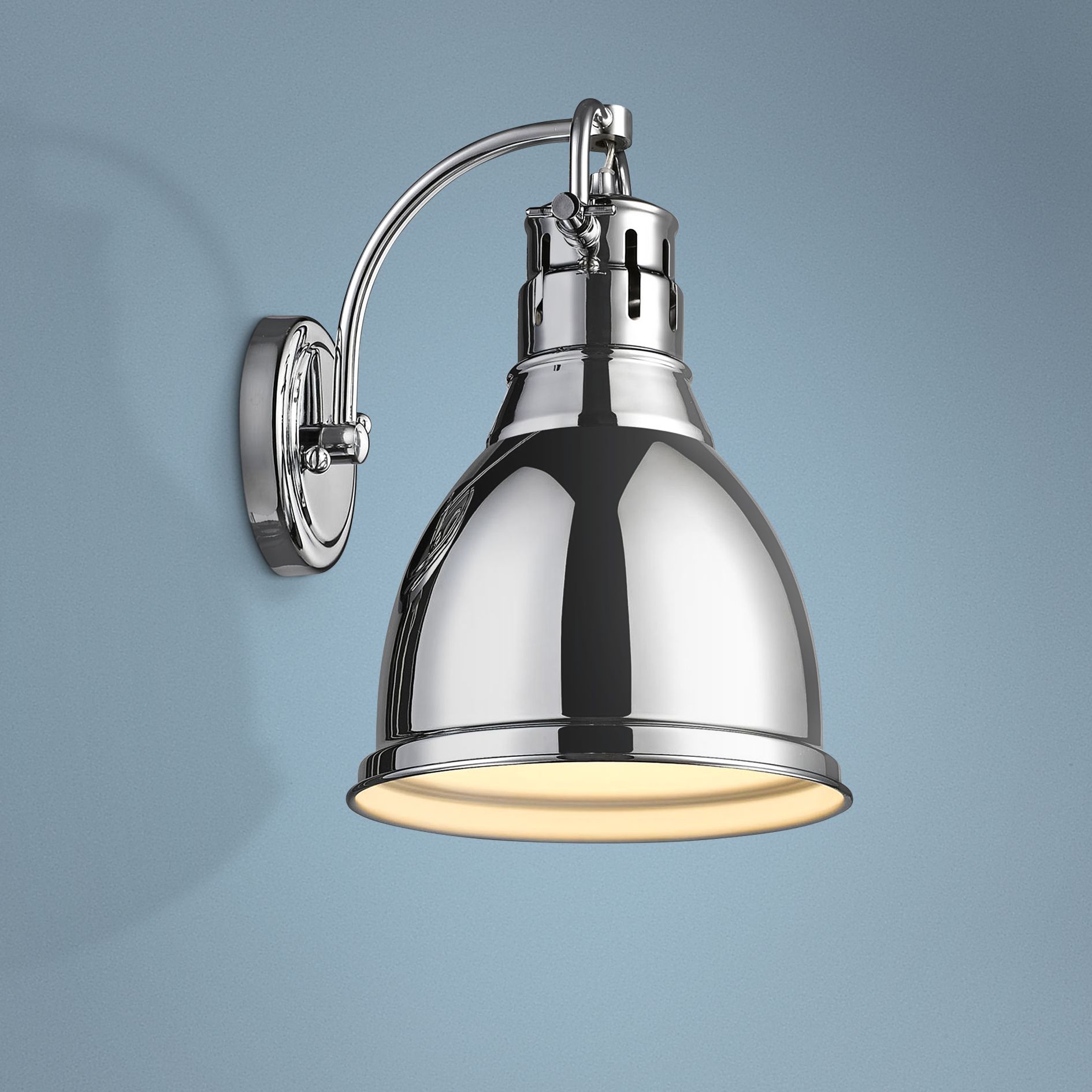 Duncan 13" High Chrome Wall Sconce