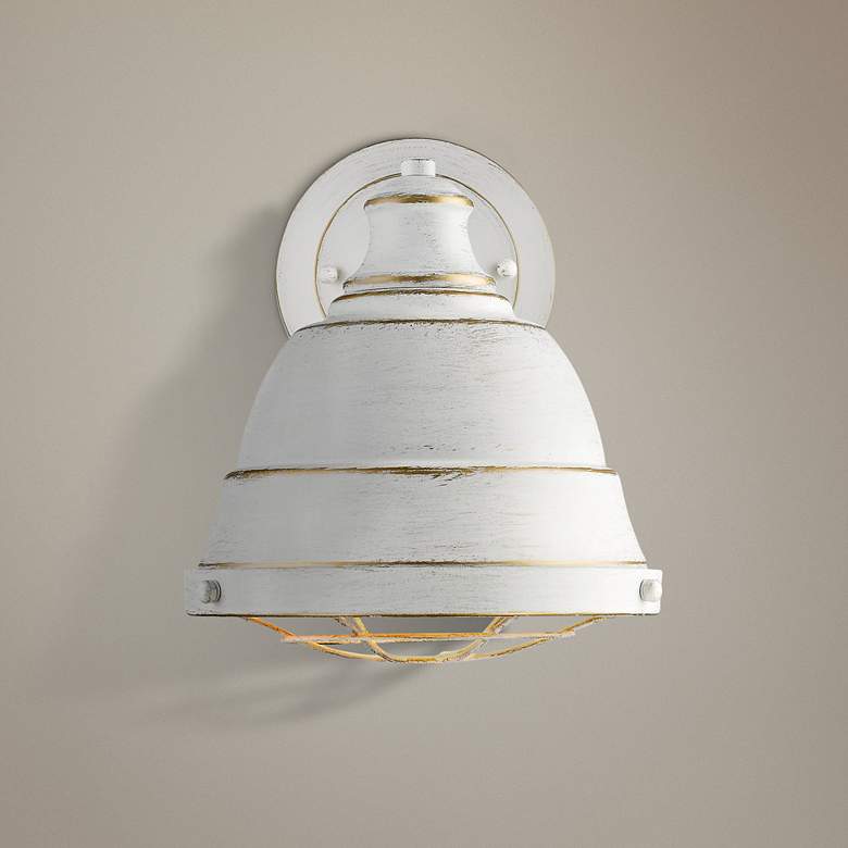 Bartlett 10 1/4&quot; High French White Wall Sconce