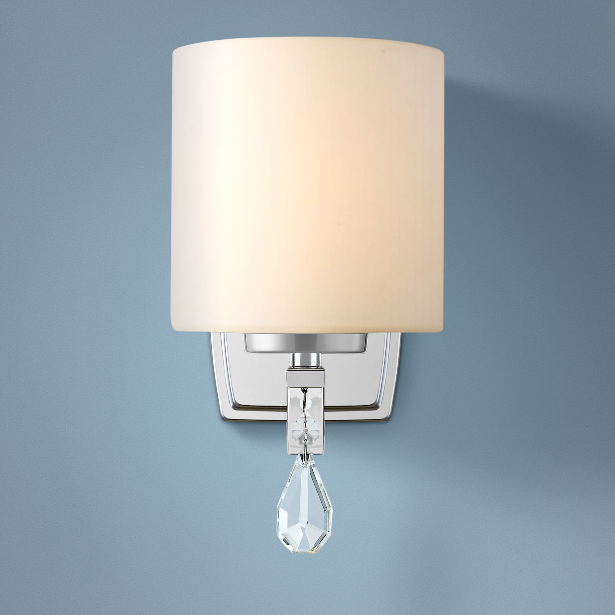 Evette 10 3/4" High Chrome Wall Sconce